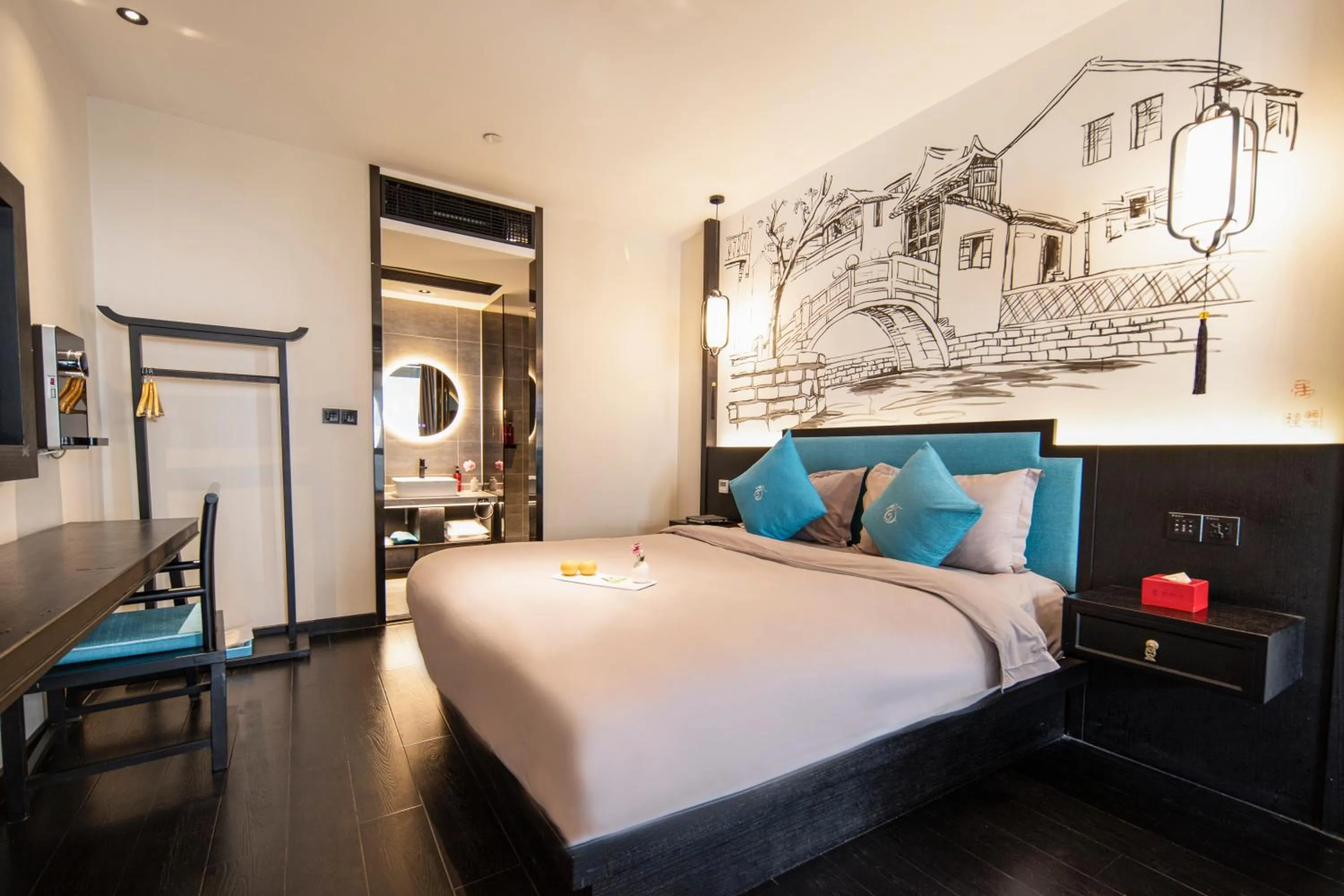 Property building, Bed in Gong Xili Qingdu Hotel