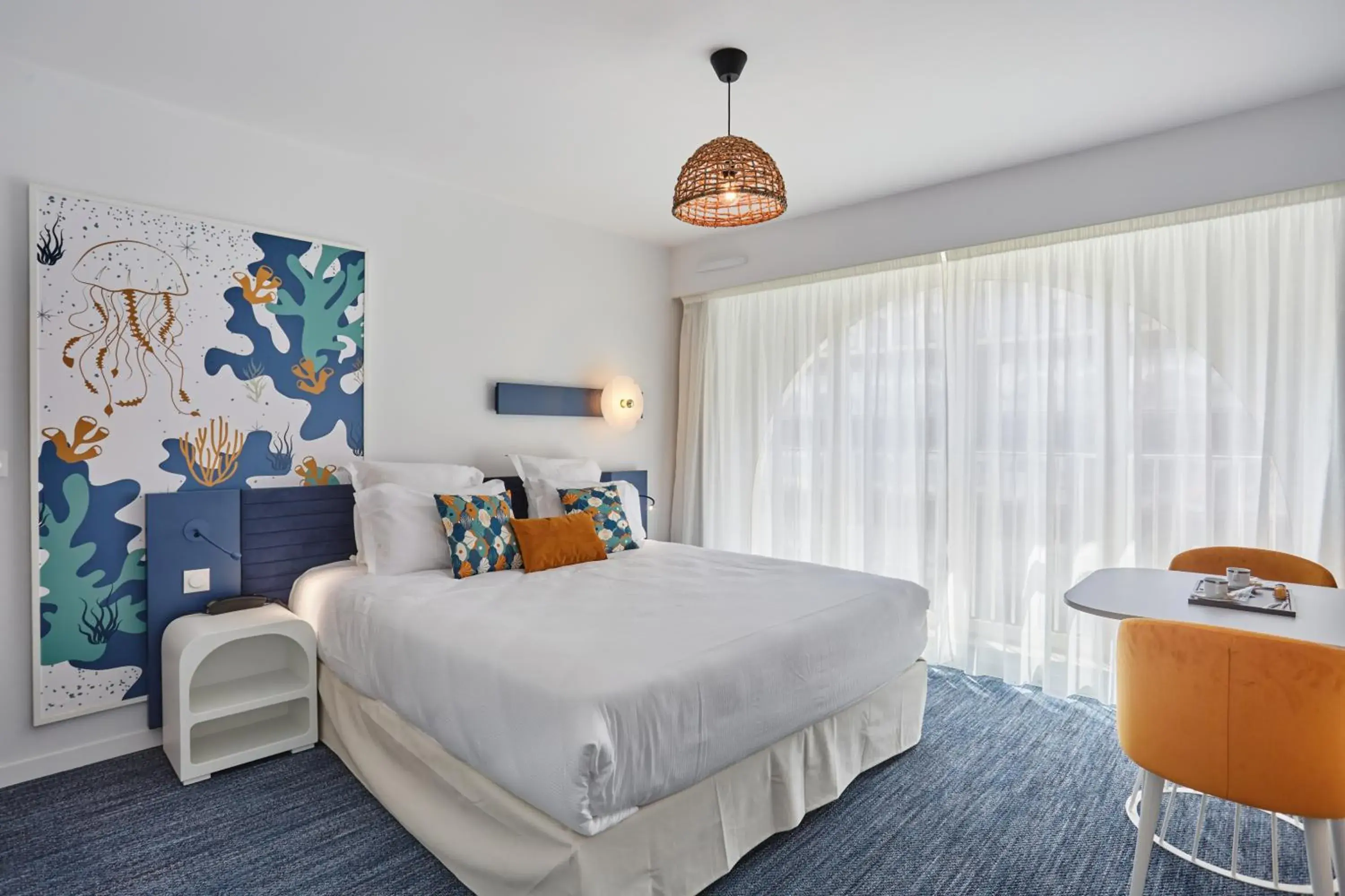 Bedroom, Bed in Appart Hotel Odalys City Marseille Centre Euromed Bedroom, Bed in Appart Hotel Odalys City Marseille Centre Euromed