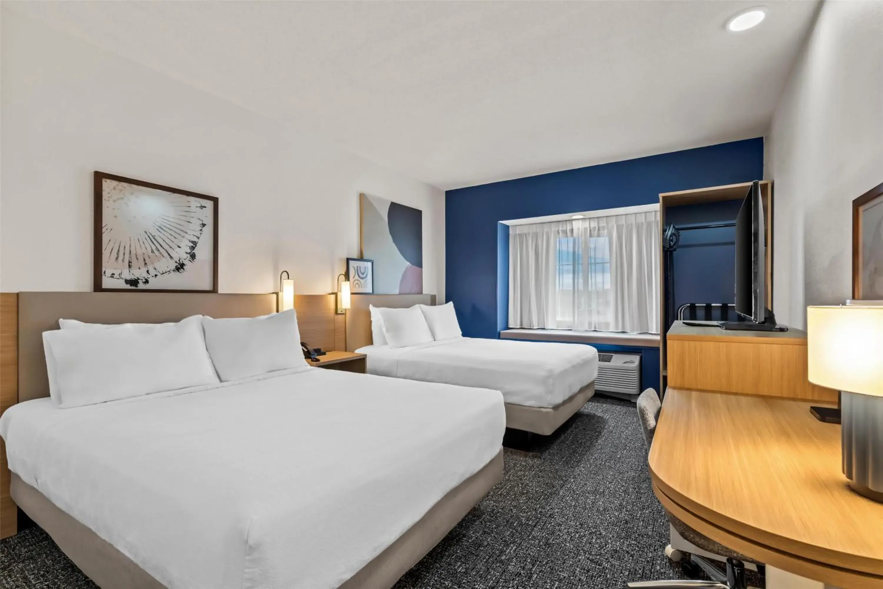 Bedroom, Bed in Spark by Hilton Wilkes Barre Bedroom, Bed in Spark by Hilton Wilkes Barre
