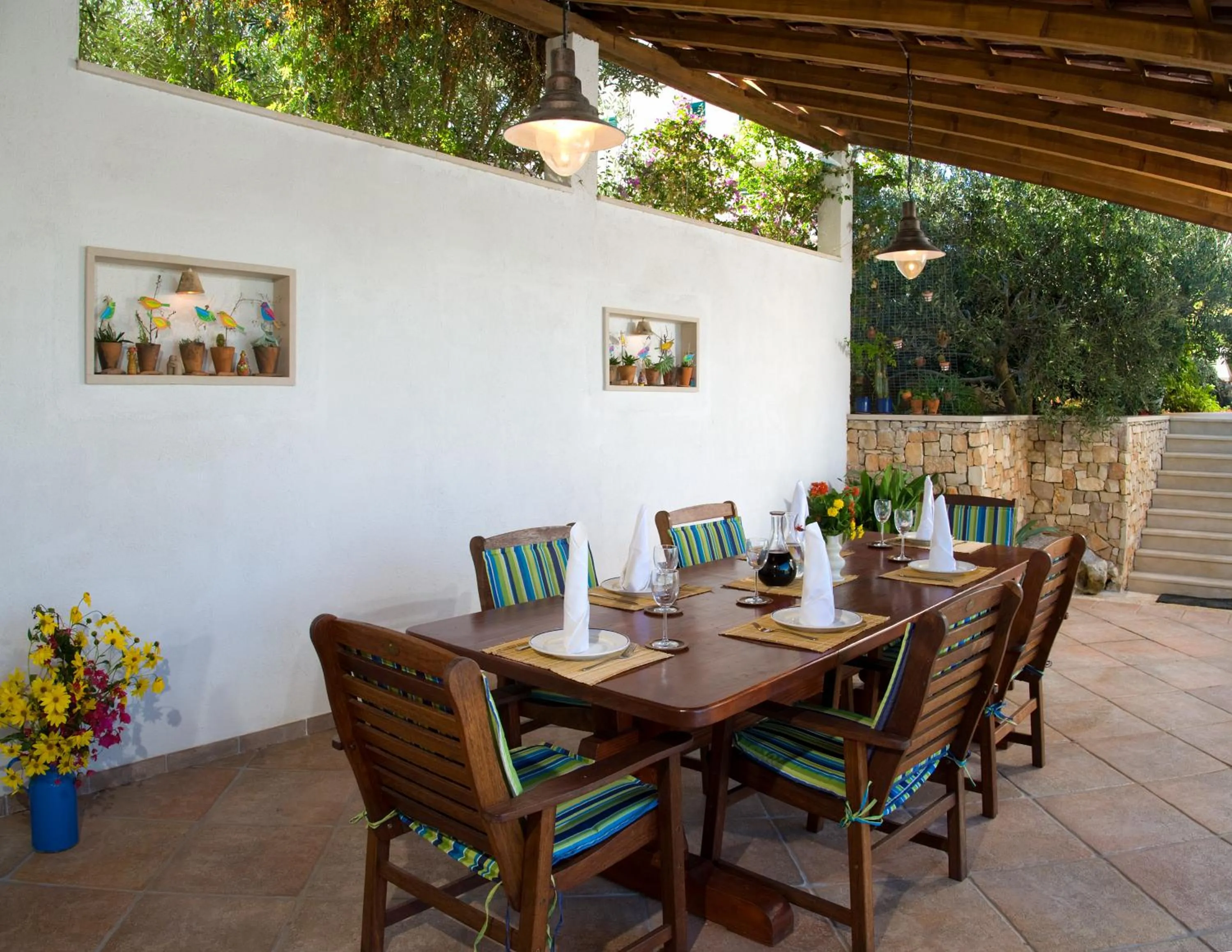 Balcony/Terrace in Holiday Home Lukrecia, for 9, private pool, free parking, 450 m from the beach