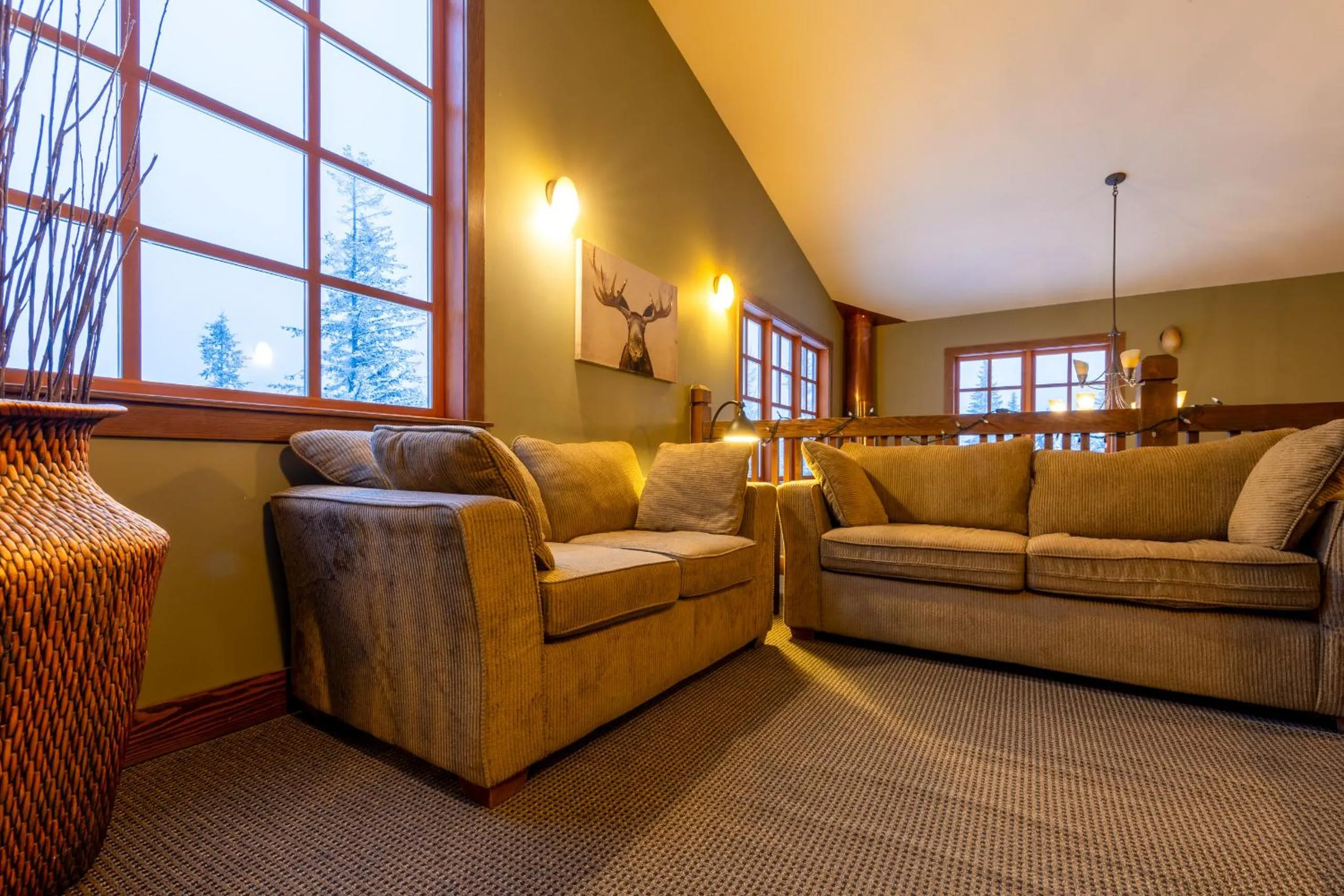 Seating area in Copper Horse Lodge