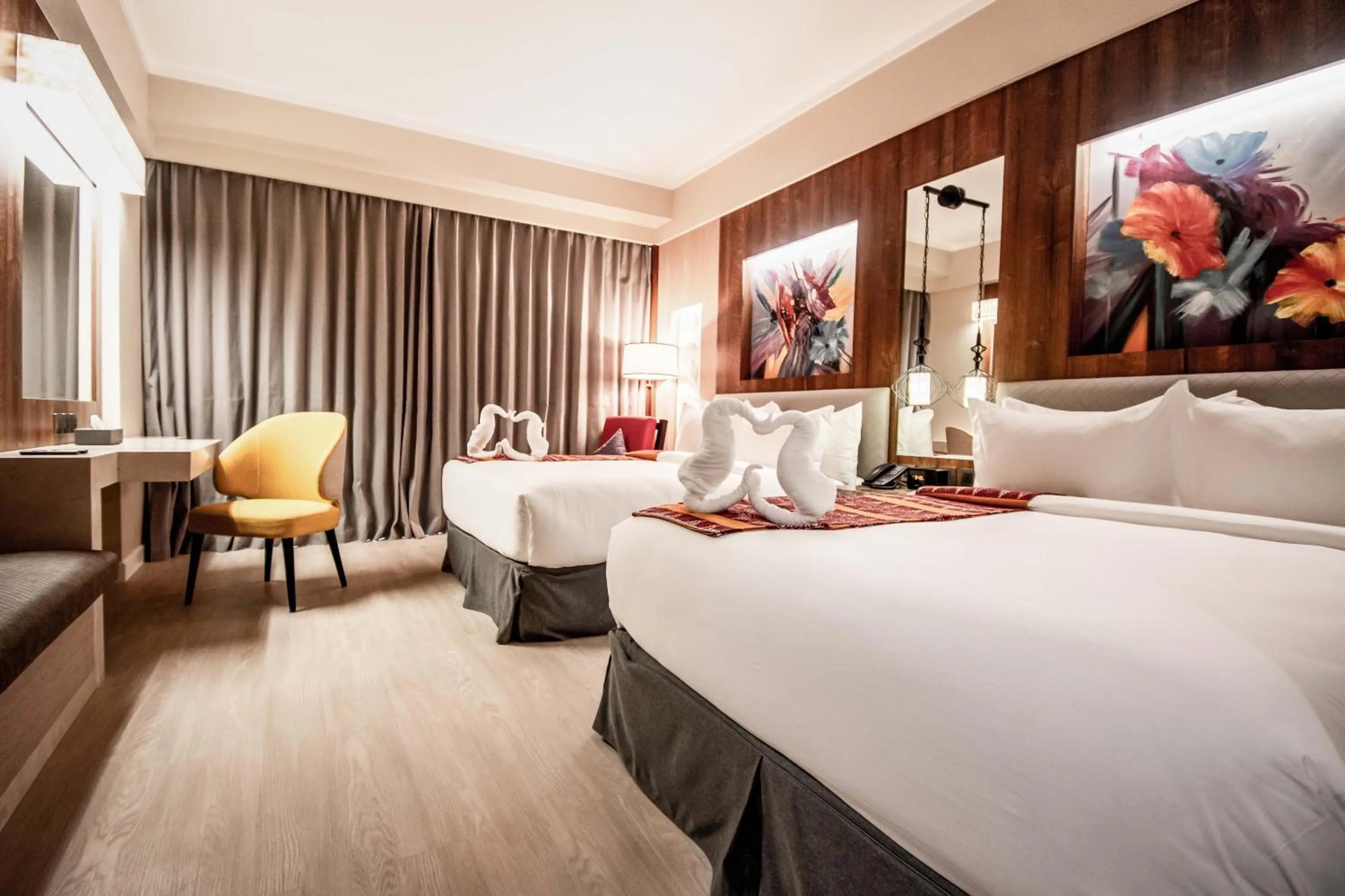 Bed in Mandarin Bay Resort and Spa