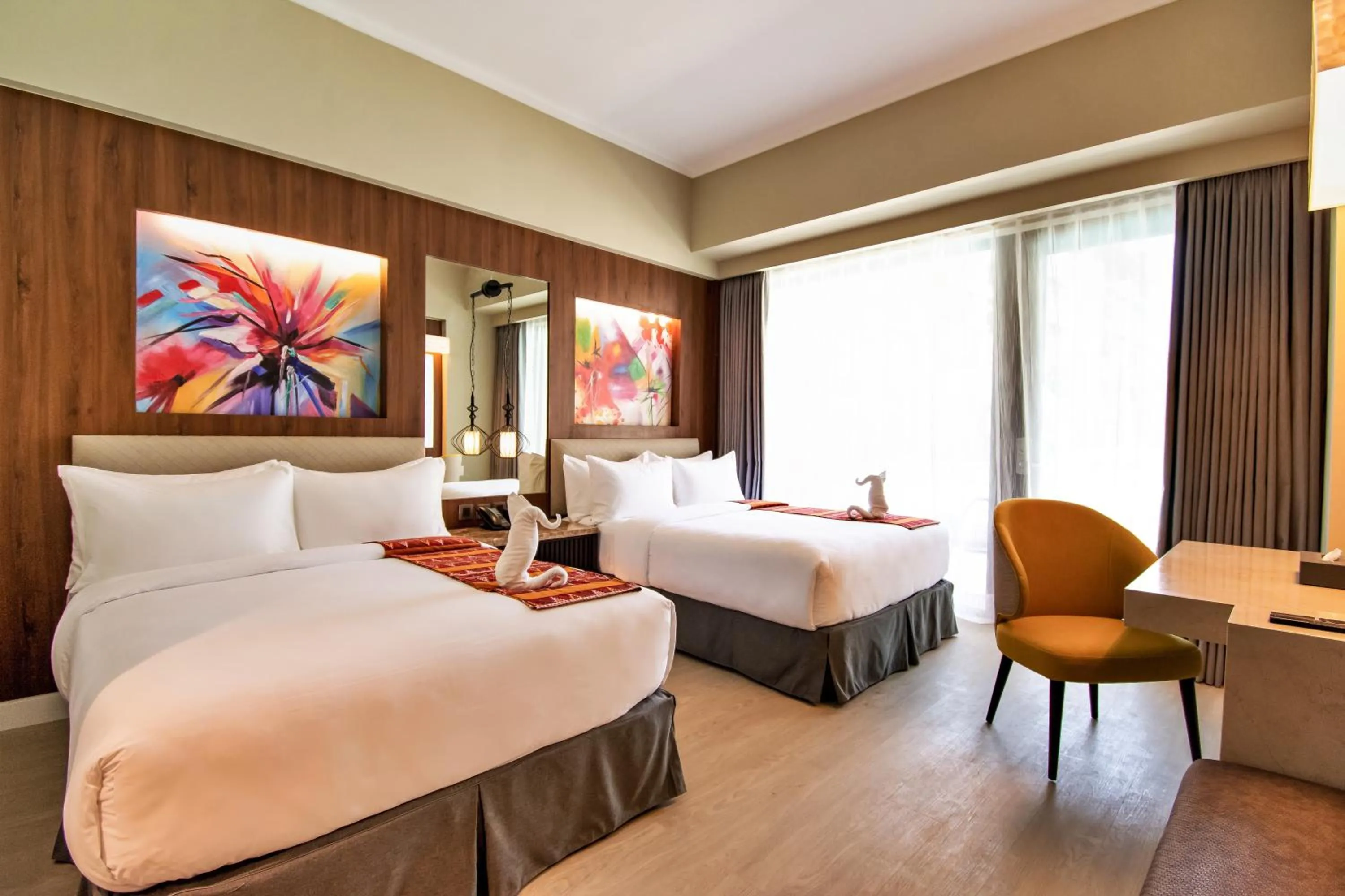 Bed in Mandarin Bay Resort and Spa