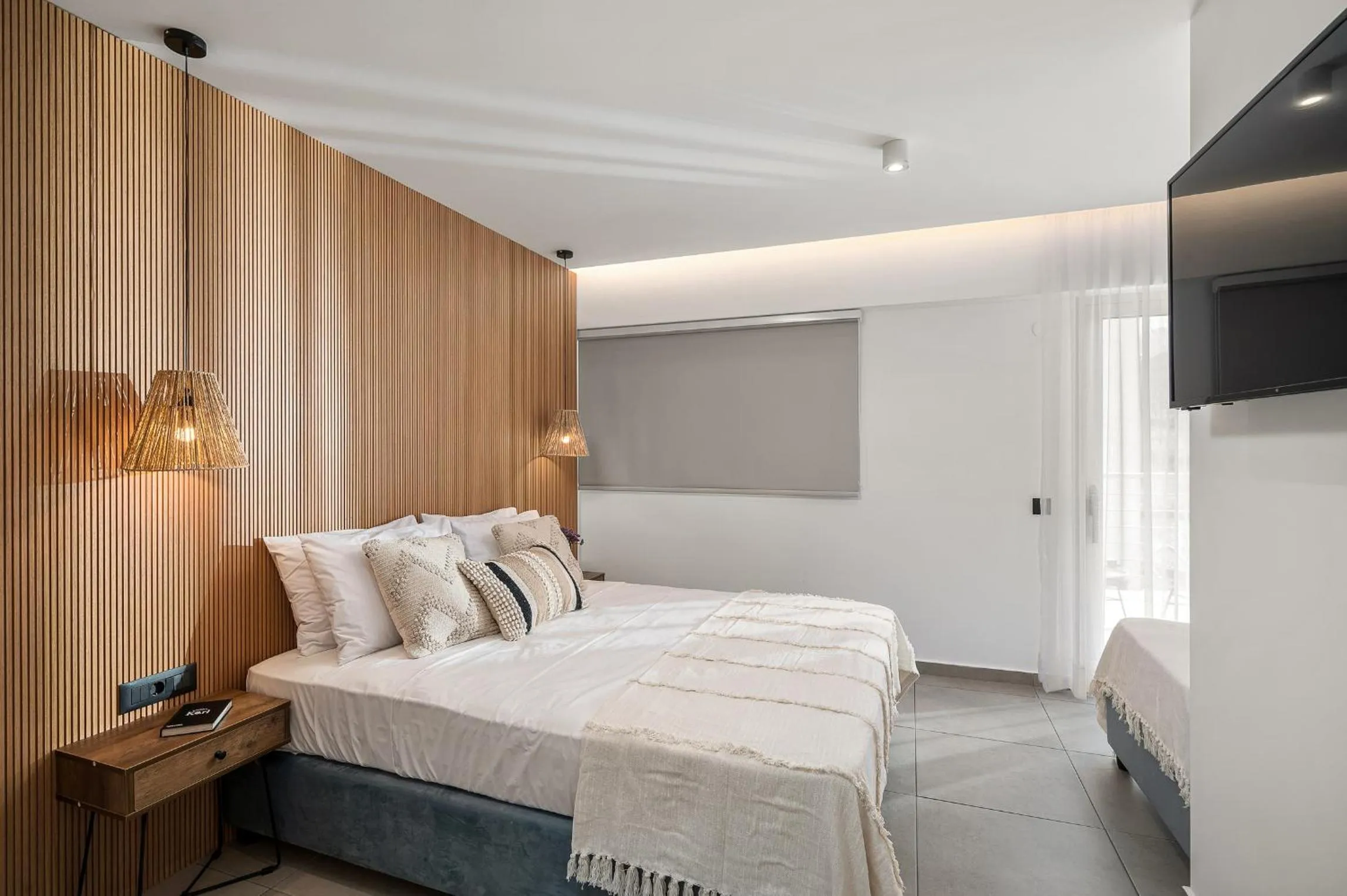 Bed in Milatos Seaside Suites