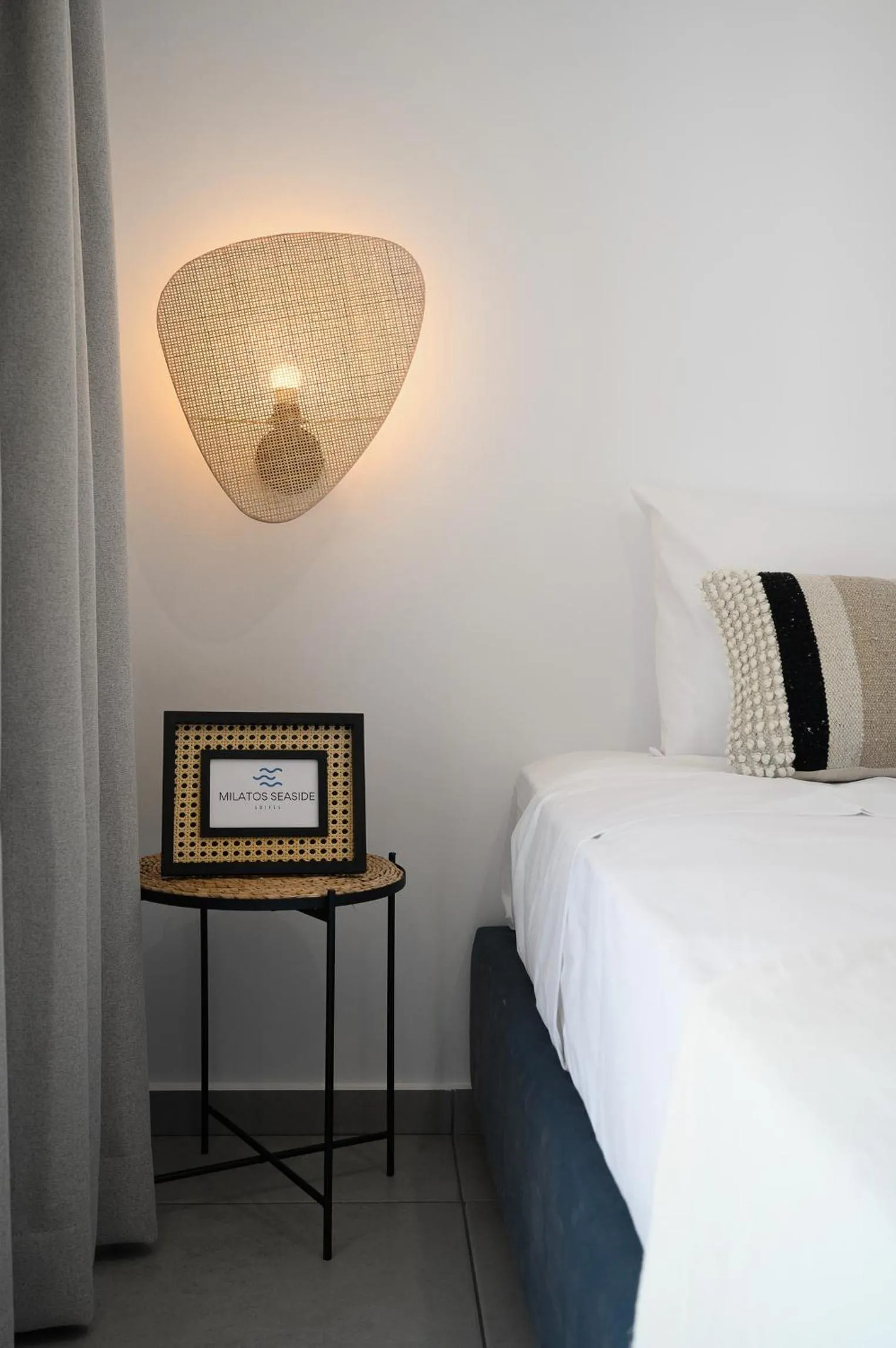 Bed in Milatos Seaside Suites