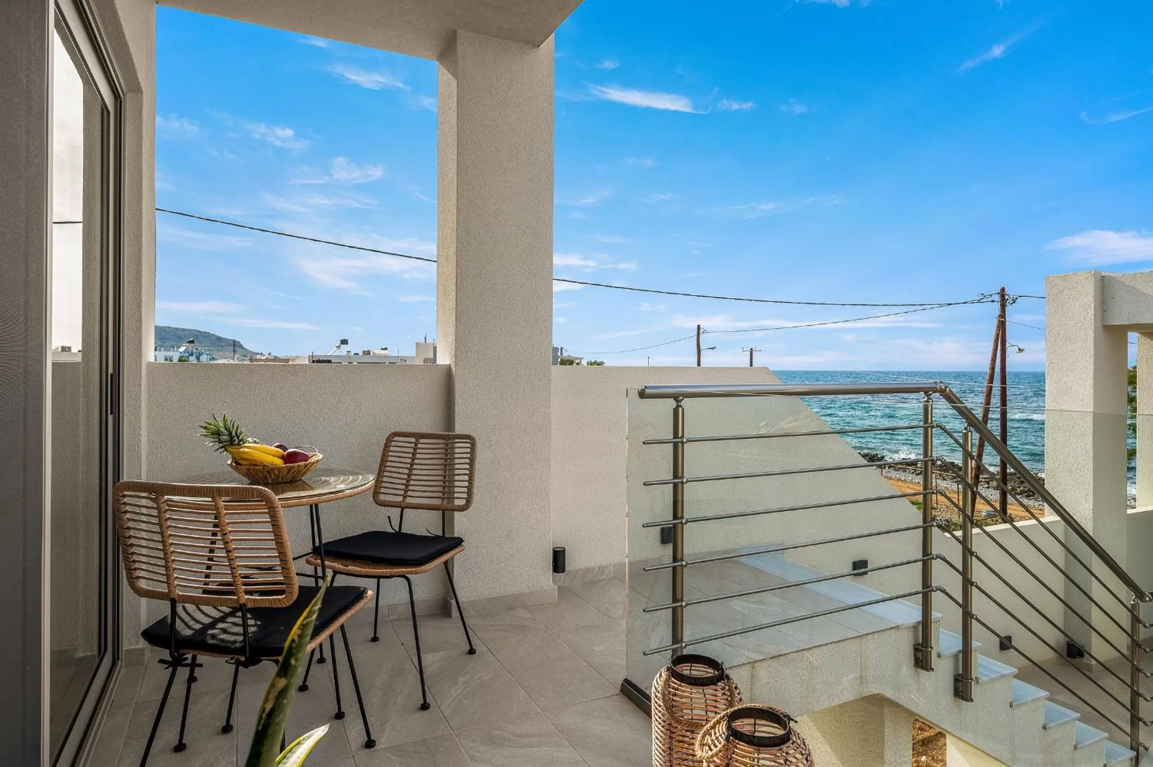 Patio in Milatos Seaside Suites