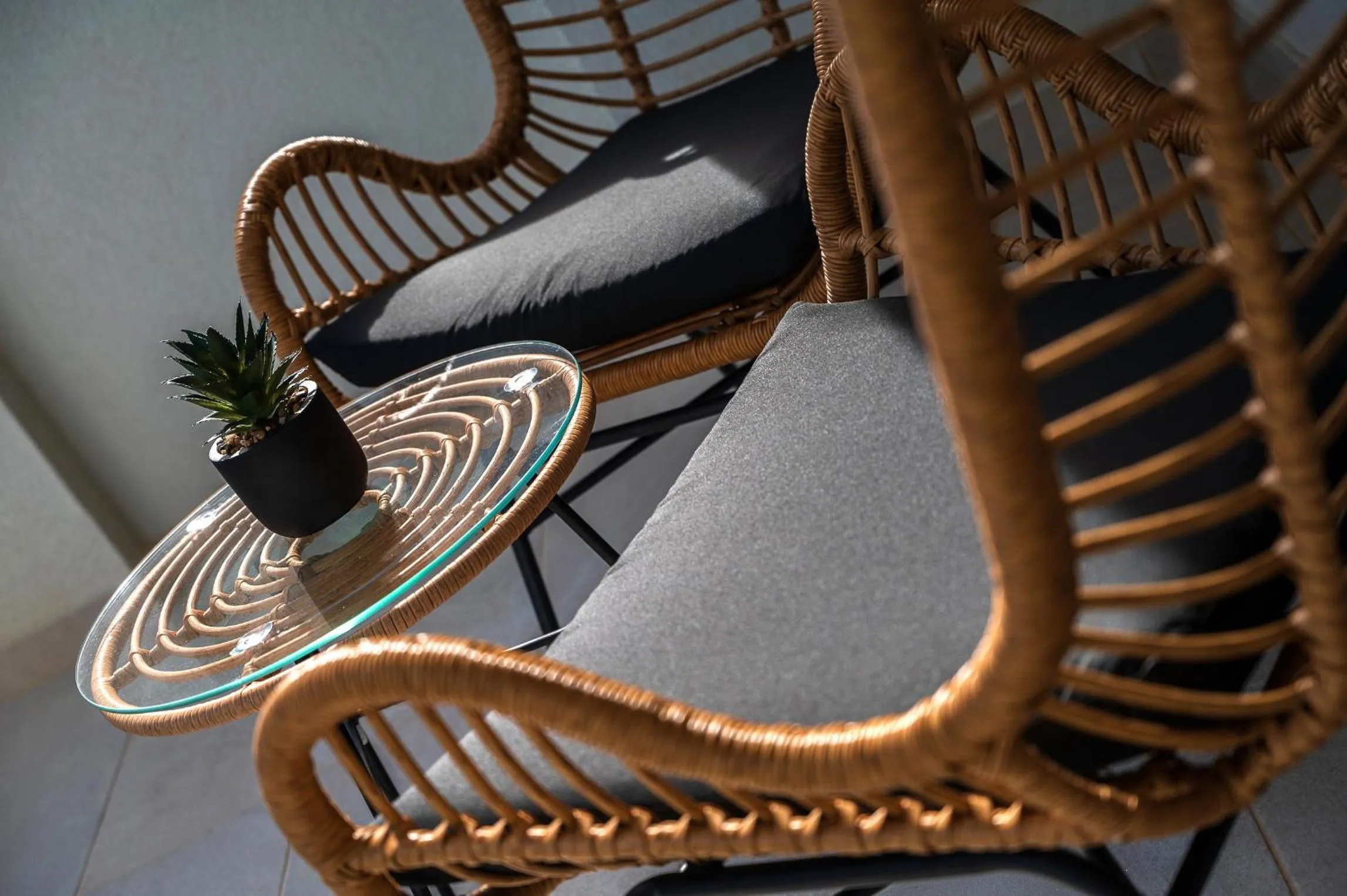 Seating area in Milatos Seaside Suites