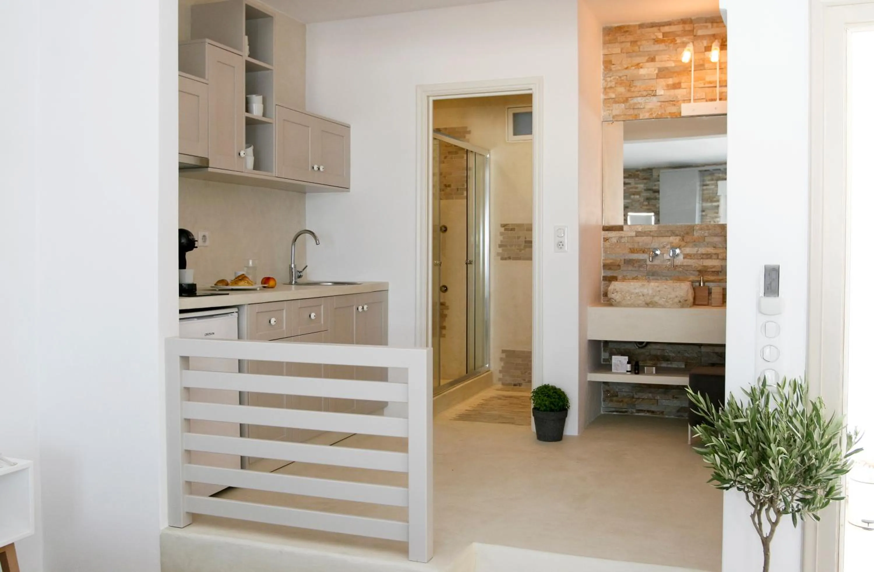 Kitchen or kitchenette in Anatoli Luxury Studios & Suites