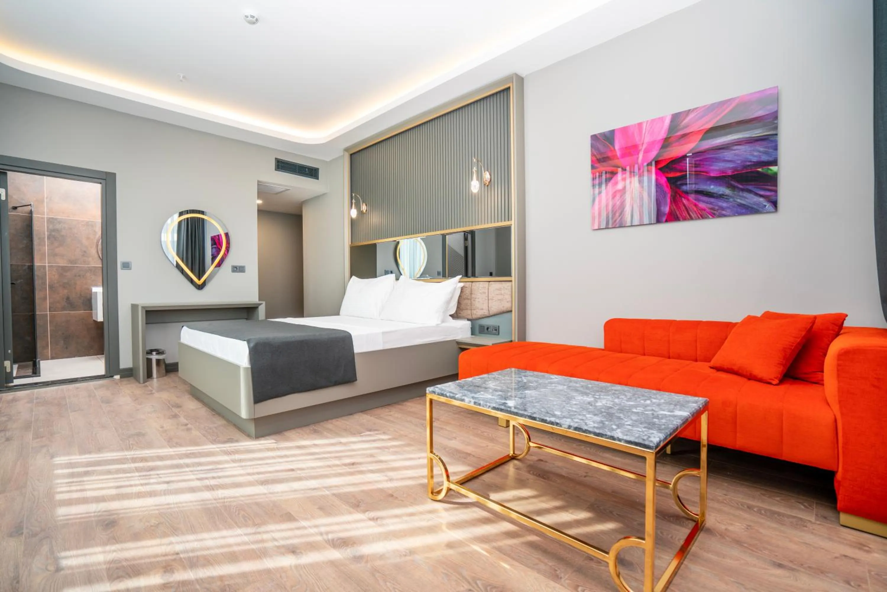 Living room in 216 Ruby Suite