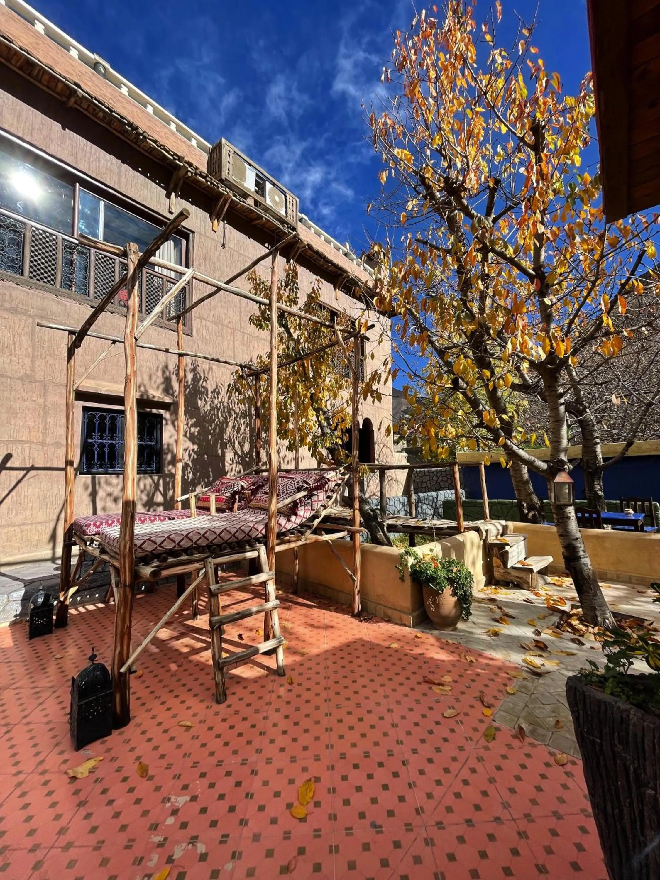 sunbed in Riad Jnane Imlil