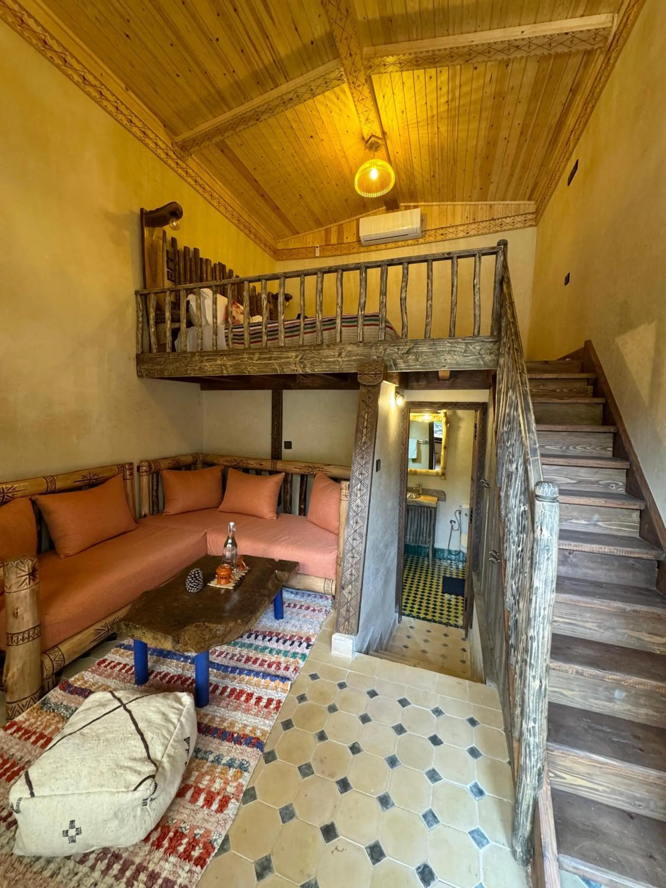 Living room in Riad Jnane Imlil