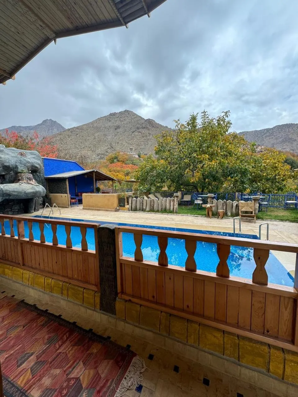 Pool view in Riad Jnane Imlil