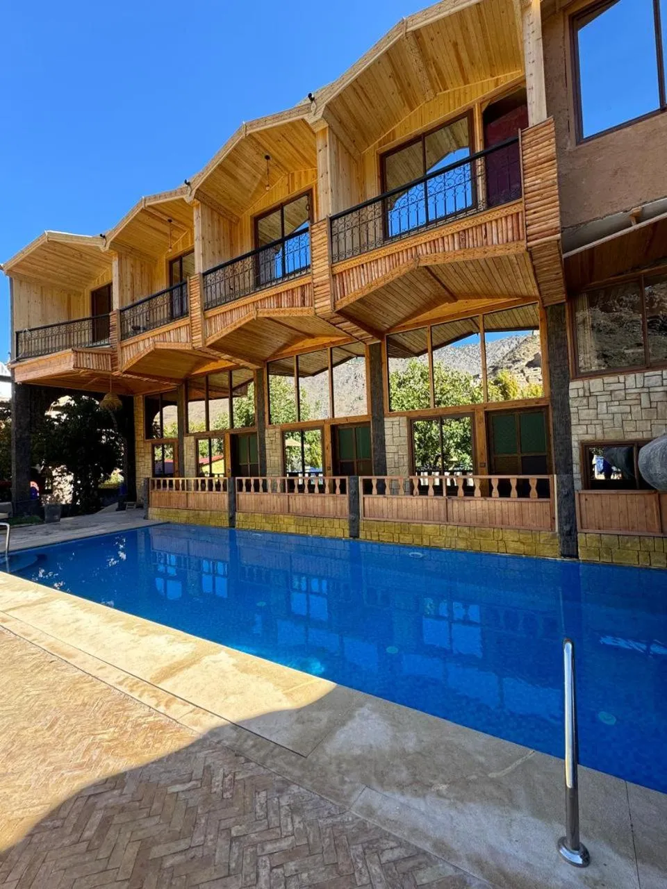 Pool view in Riad Jnane Imlil