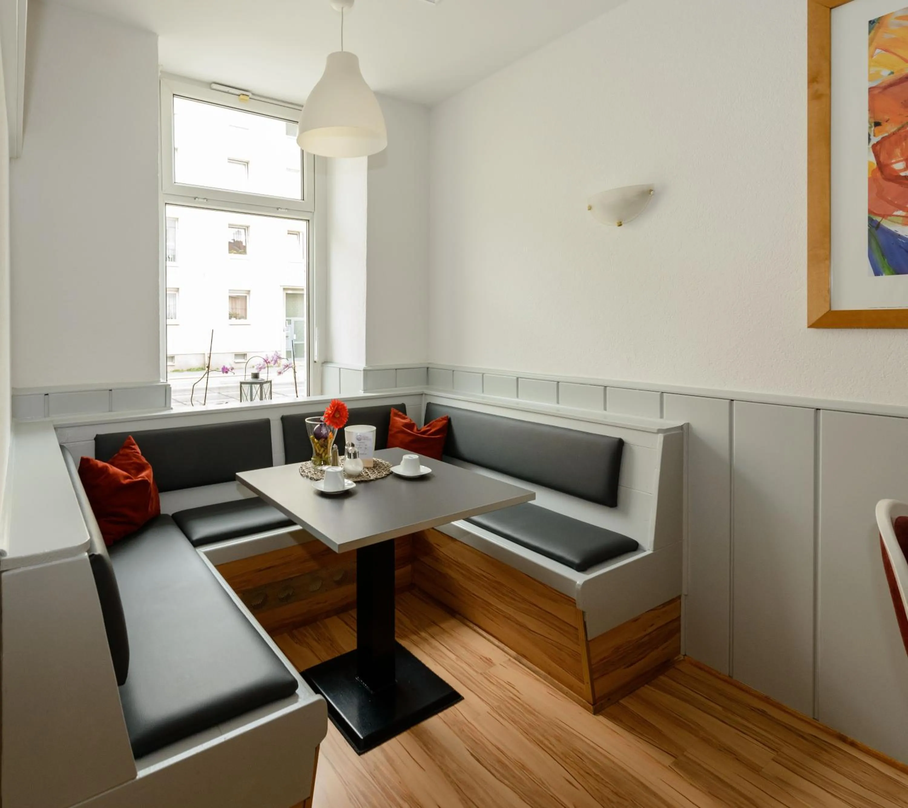 Lobby or reception in City Hotel-Pension Brandenburg
