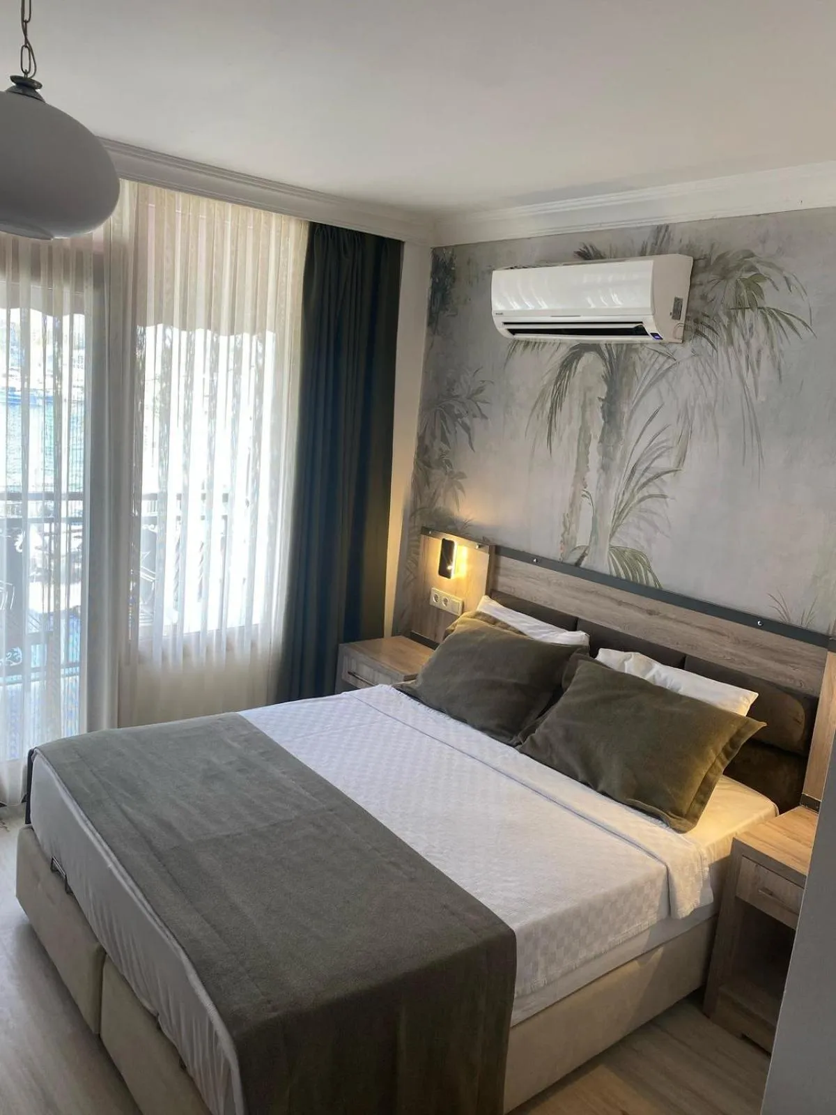 Bed in Akkan Beach Hotel