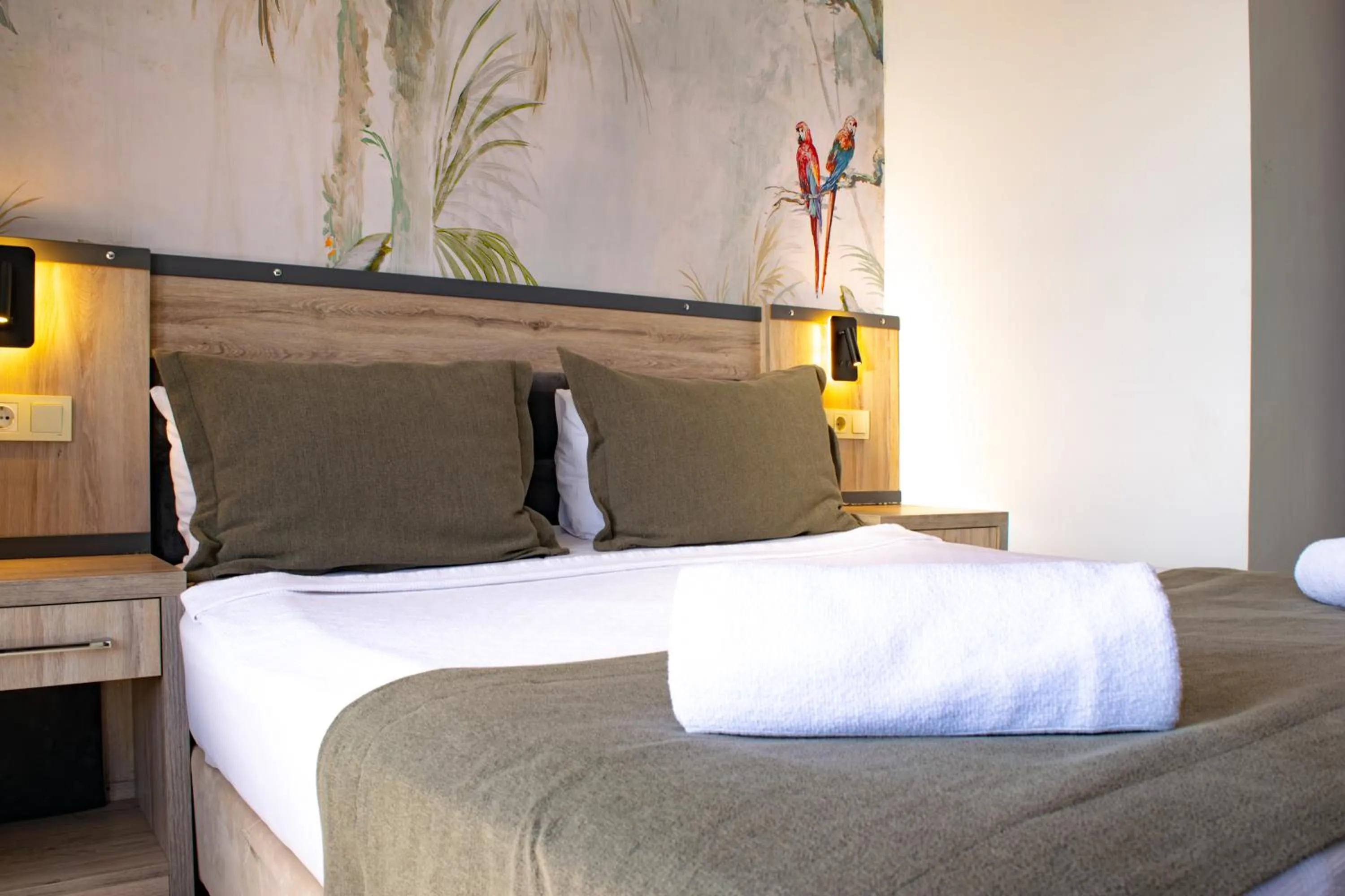 Bed in Akkan Beach Hotel