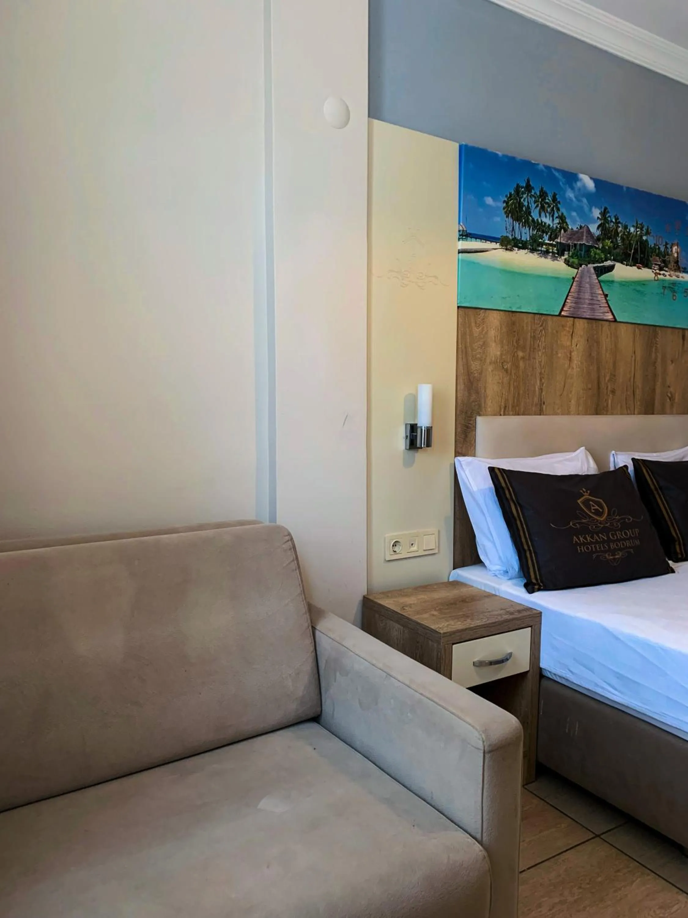 Bed in Akkan Beach Hotel