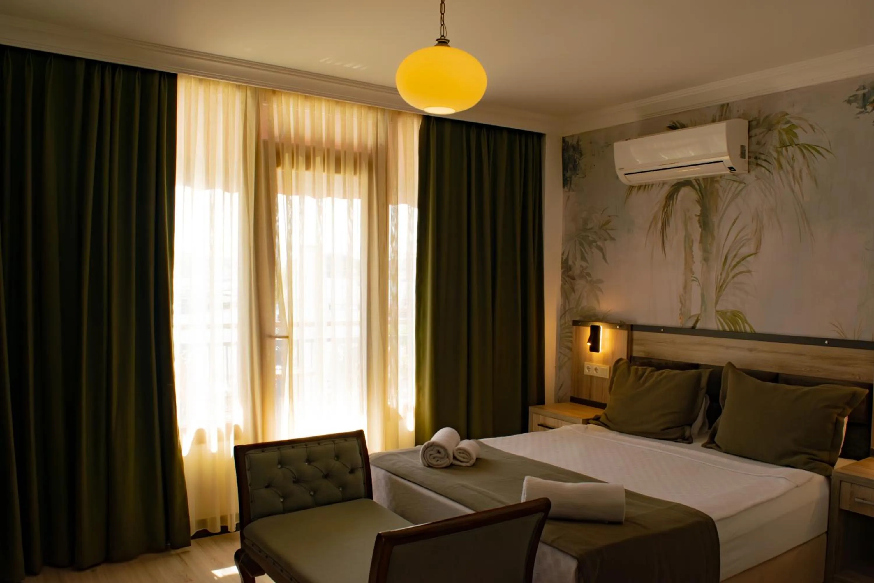 Bed in Akkan Beach Hotel