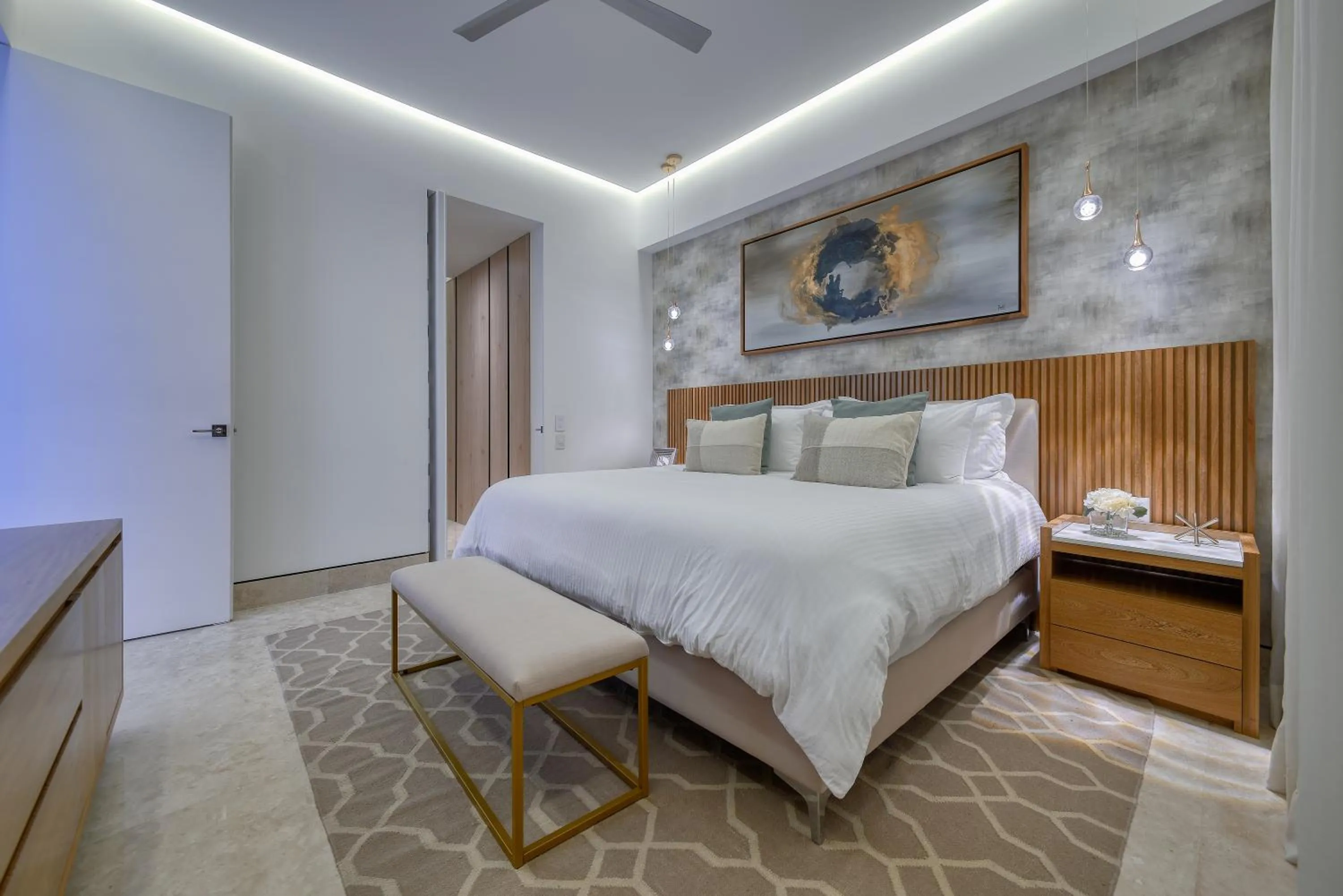 Bedroom, Bed in Maxwell Collection Romantic Zone