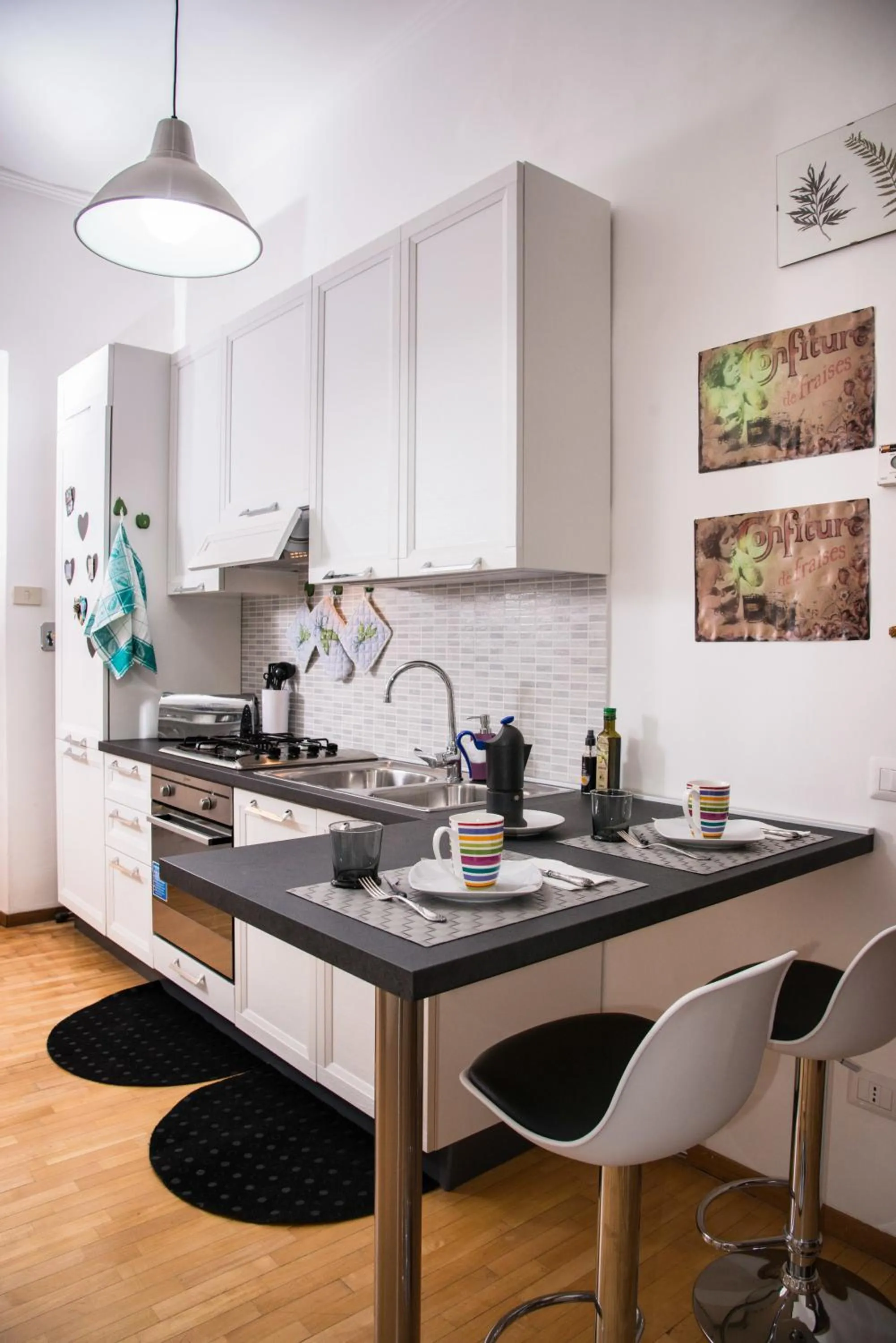 Kitchen or kitchenette in B&B Eternal Rome Inn