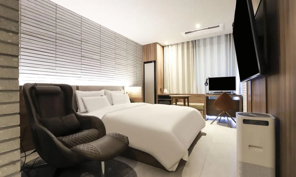 Bed in Wonju Brown Dot Hotel Corporate city