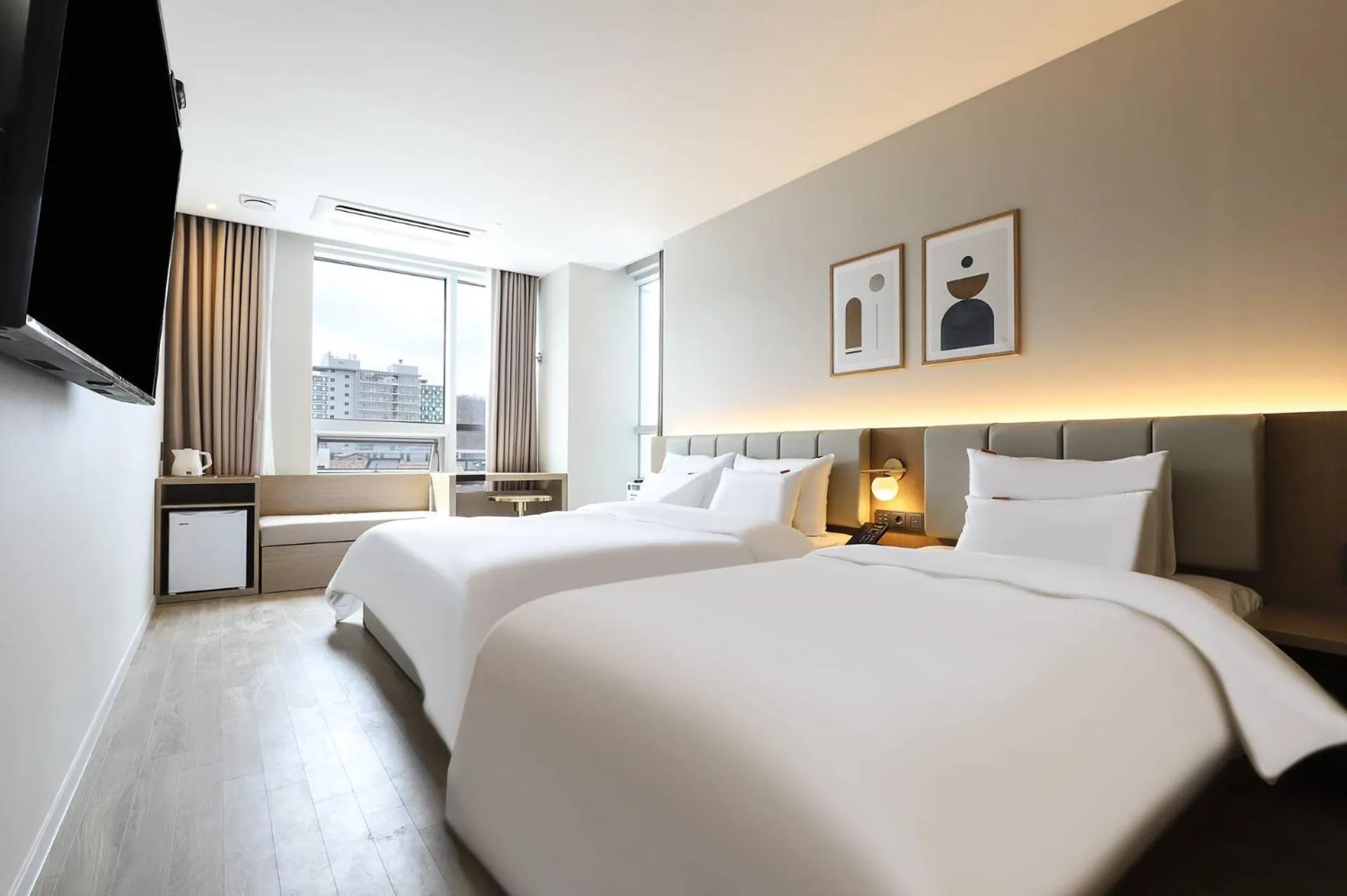 Bed in Wonju Brown Dot Hotel Corporate city