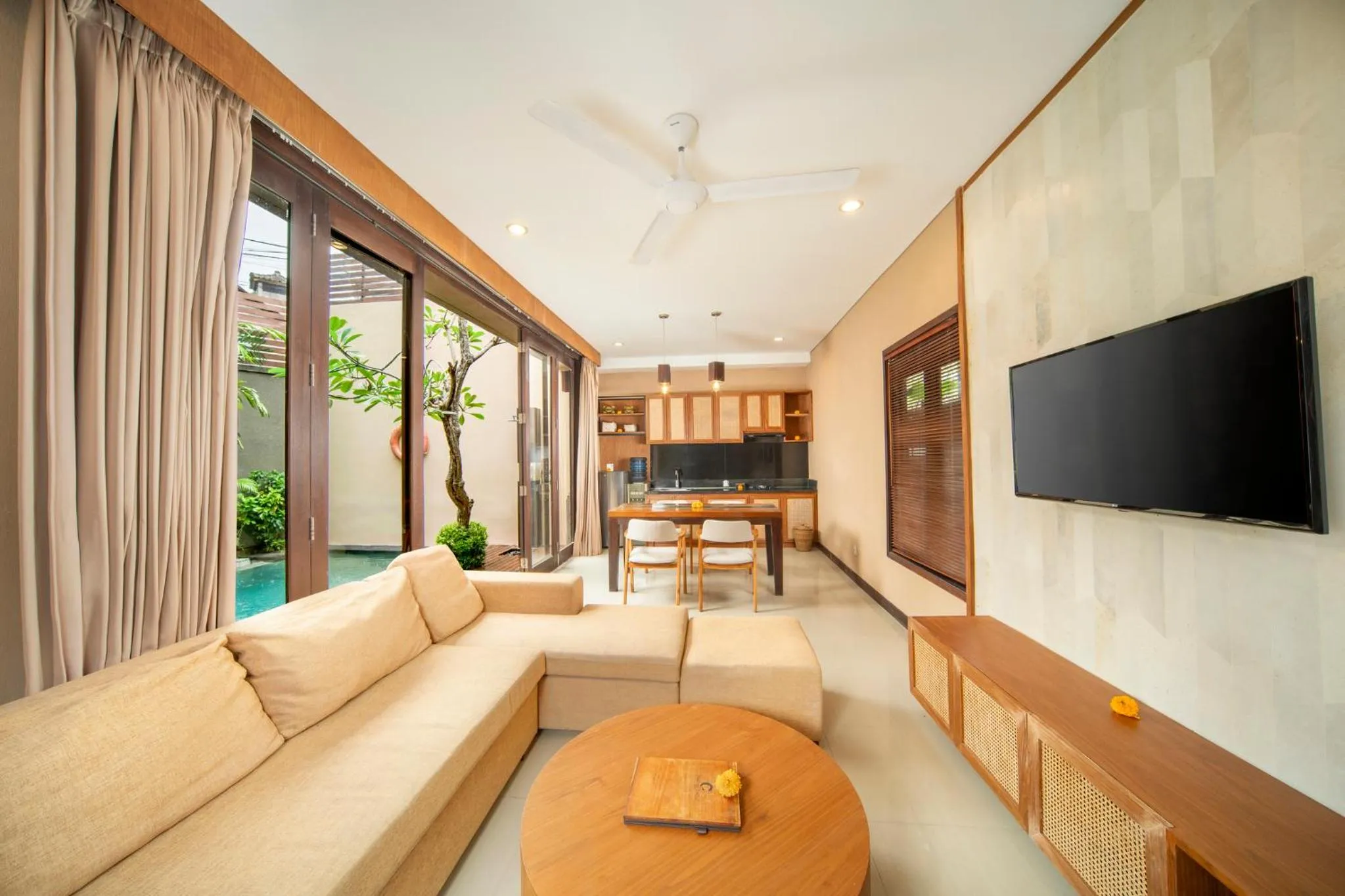 Living room in Canggu Circle Villa by Ini Vie Hospitality