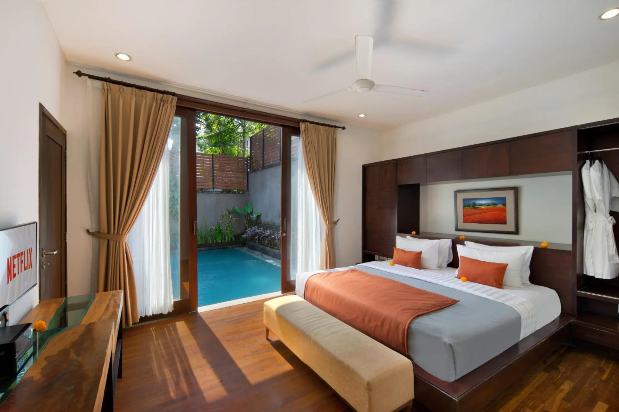 Bedroom, Bed in Canggu Circle Villa by Ini Vie Hospitality