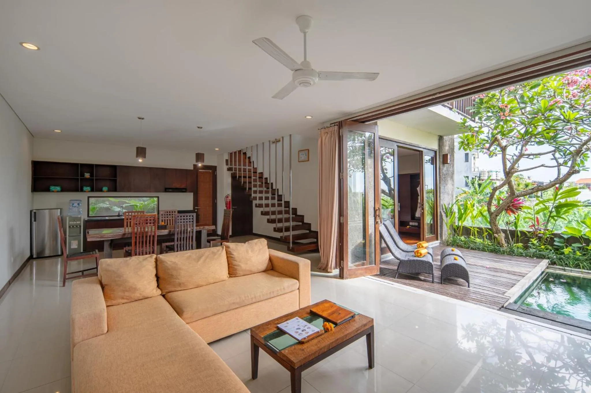 Living room in Canggu Circle Villa by Ini Vie Hospitality