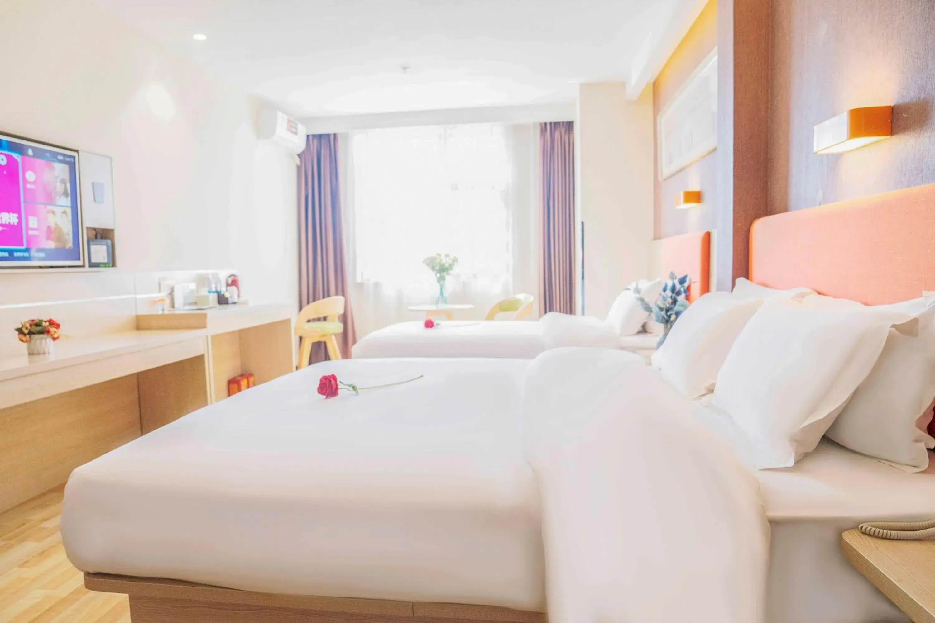 Deluxe Twin Room in 7 Days Premium - Kunming South High Speed Railway Station University Town Metro Station Deluxe Twin Room in 7 Days Premium - Kunming South High Speed Railway Station University Town Metro Station