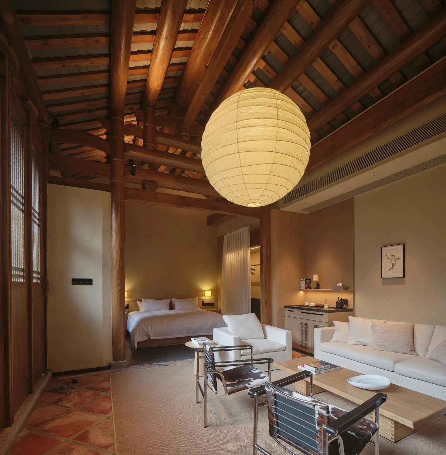 Photo of the whole room, Bed in Jiangnan House Chaozhou