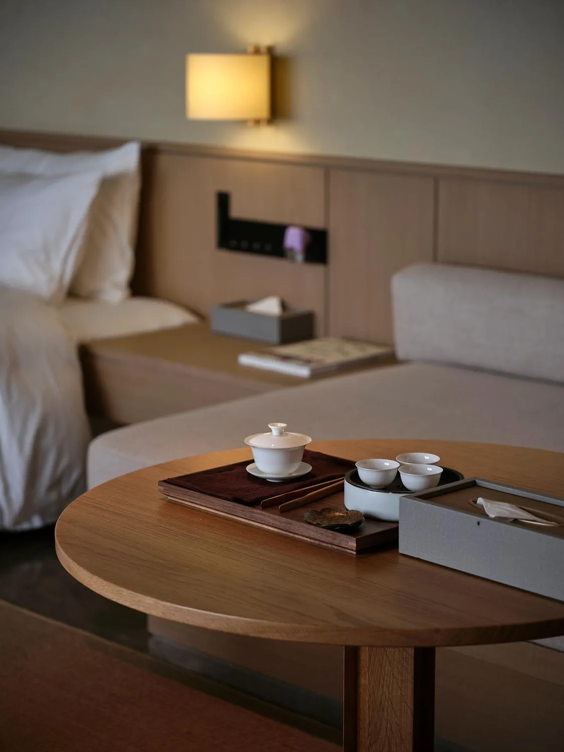 Living room, Bed in Jiangnan House Chaozhou