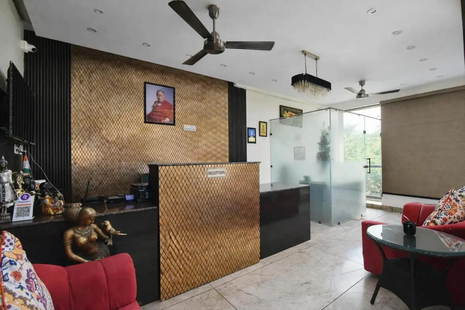 Lobby or reception in AH Grand Villa - Hotel Near Dalai Lama Temple Lobby or reception in AH Grand Villa - Hotel Near Dalai Lama Temple