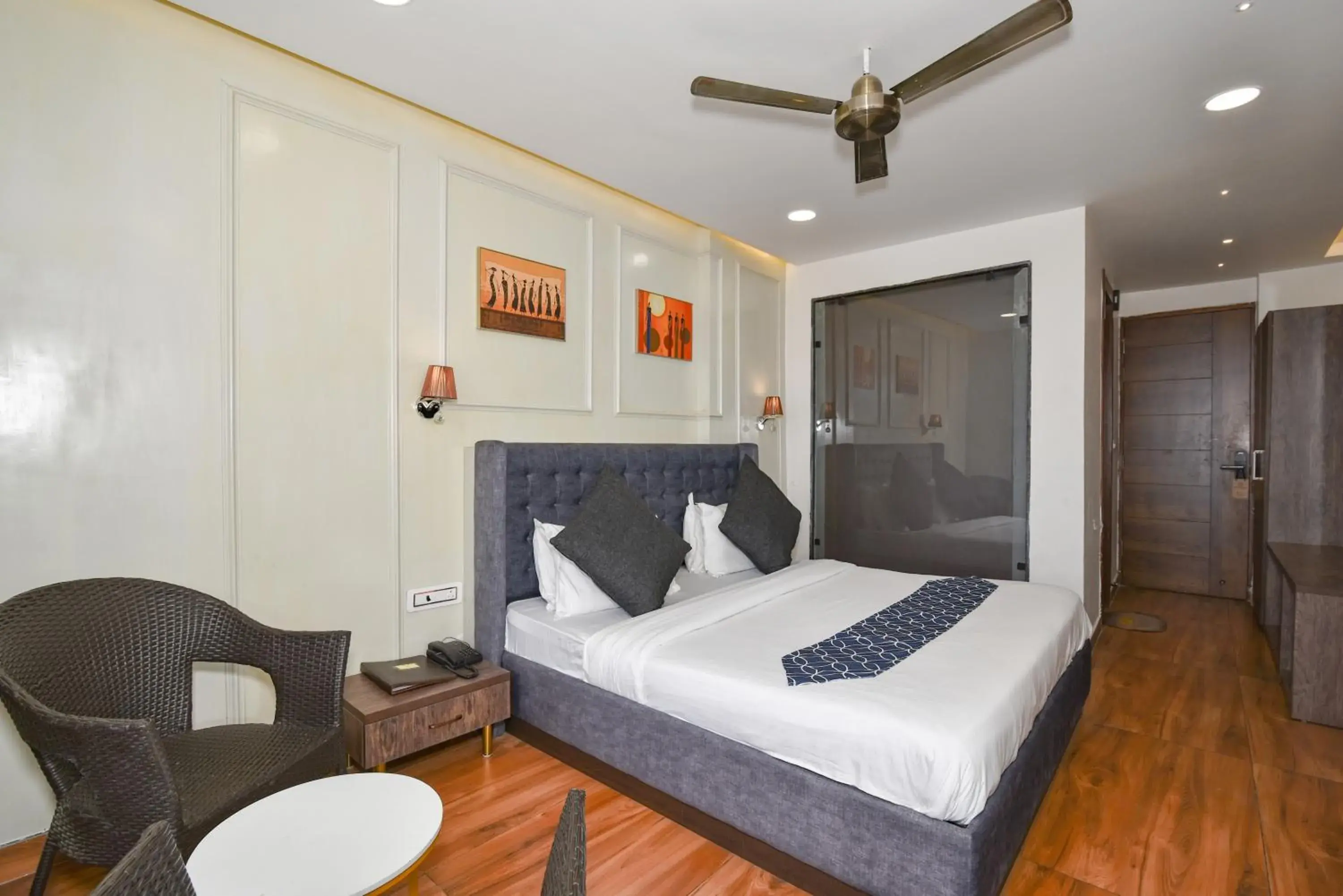 Bedroom, Bed in AH Grand Villa - Hotel Near Dalai Lama Temple Bedroom, Bed in AH Grand Villa - Hotel Near Dalai Lama Temple