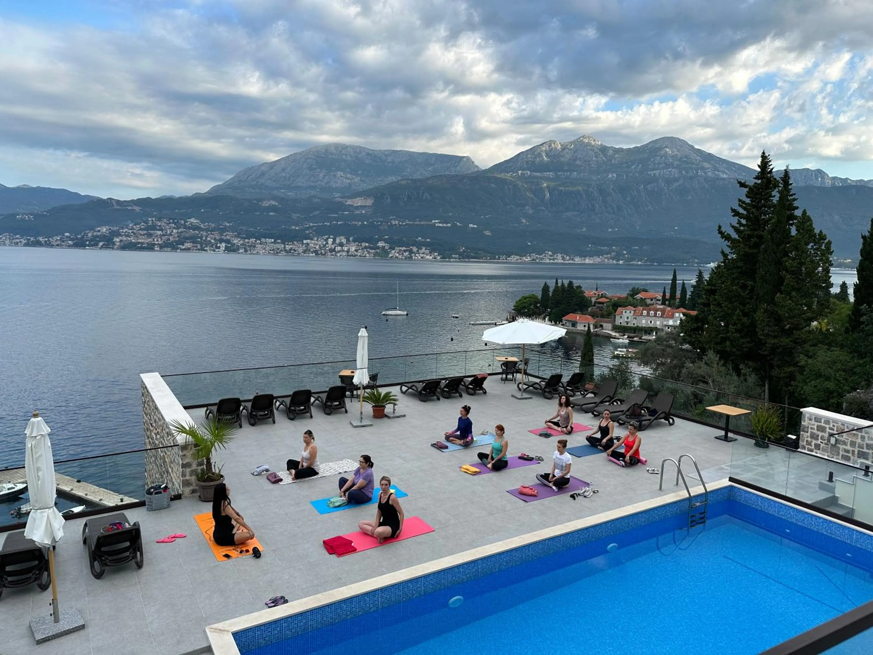 Pool view in Agape Rose Hotel