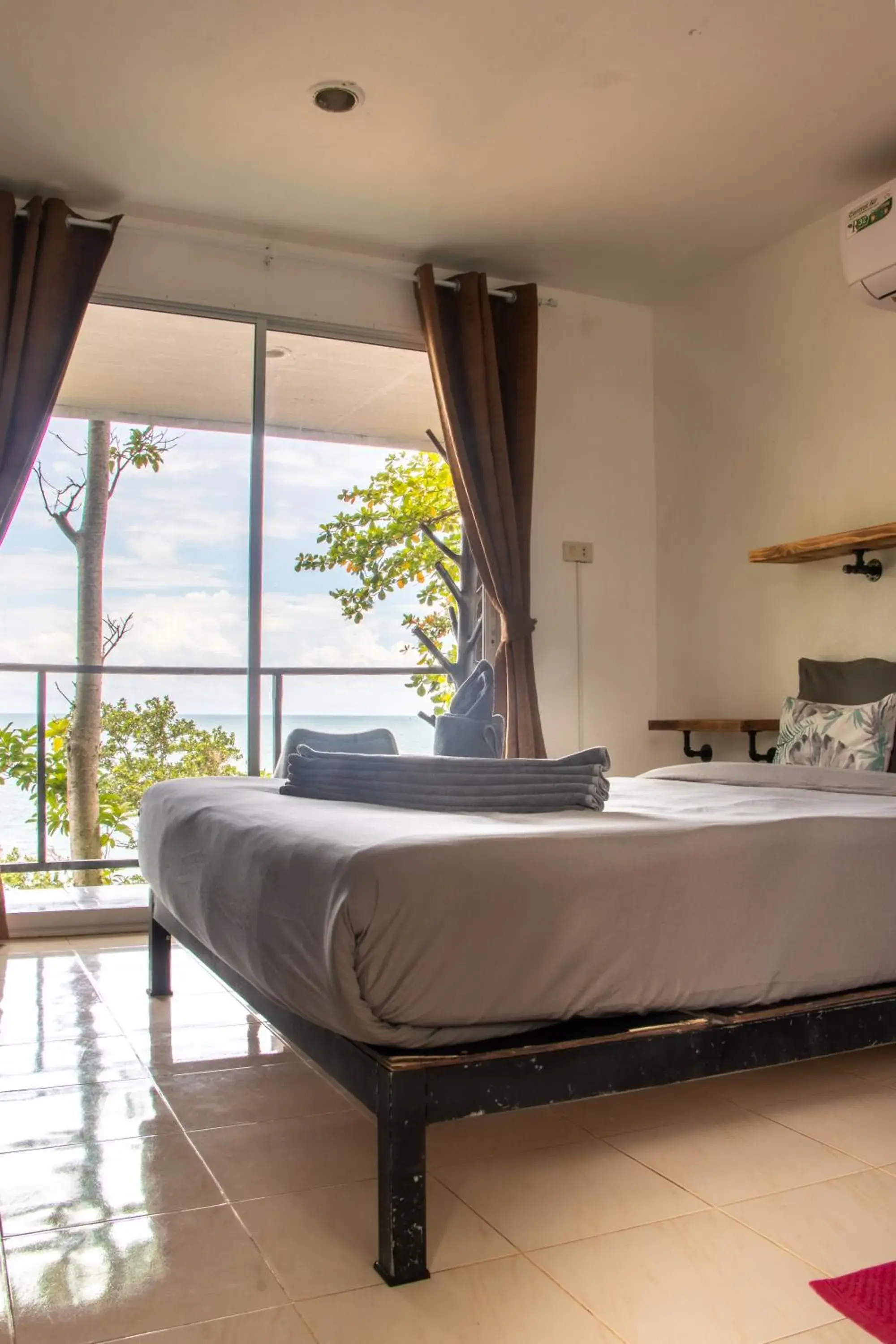 View (from property/room), Bed in Cliff Cottage View (from property/room), Bed in Cliff Cottage