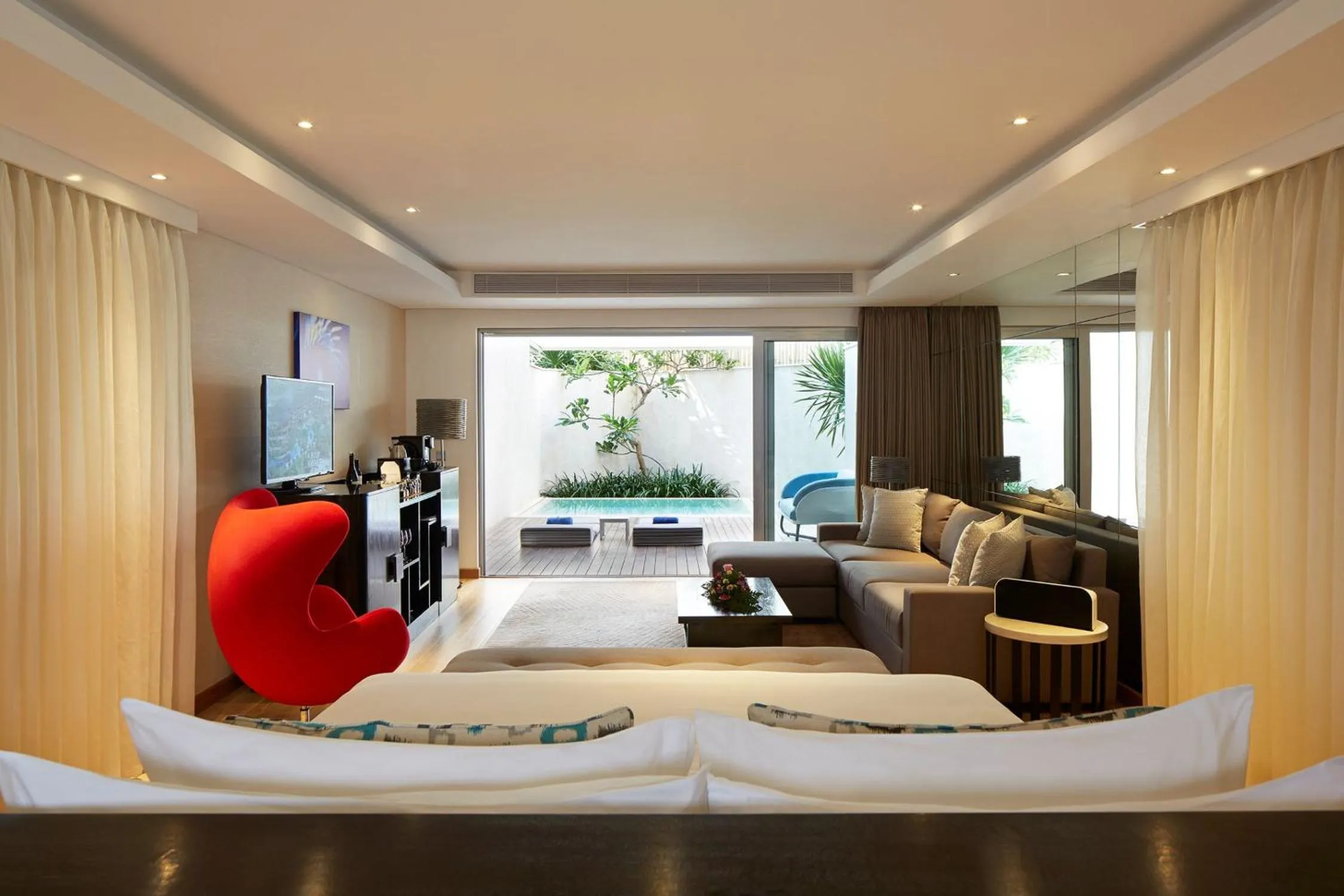 Bedroom, Bed in Double - Six, Luxury Hotel - Seminyak
