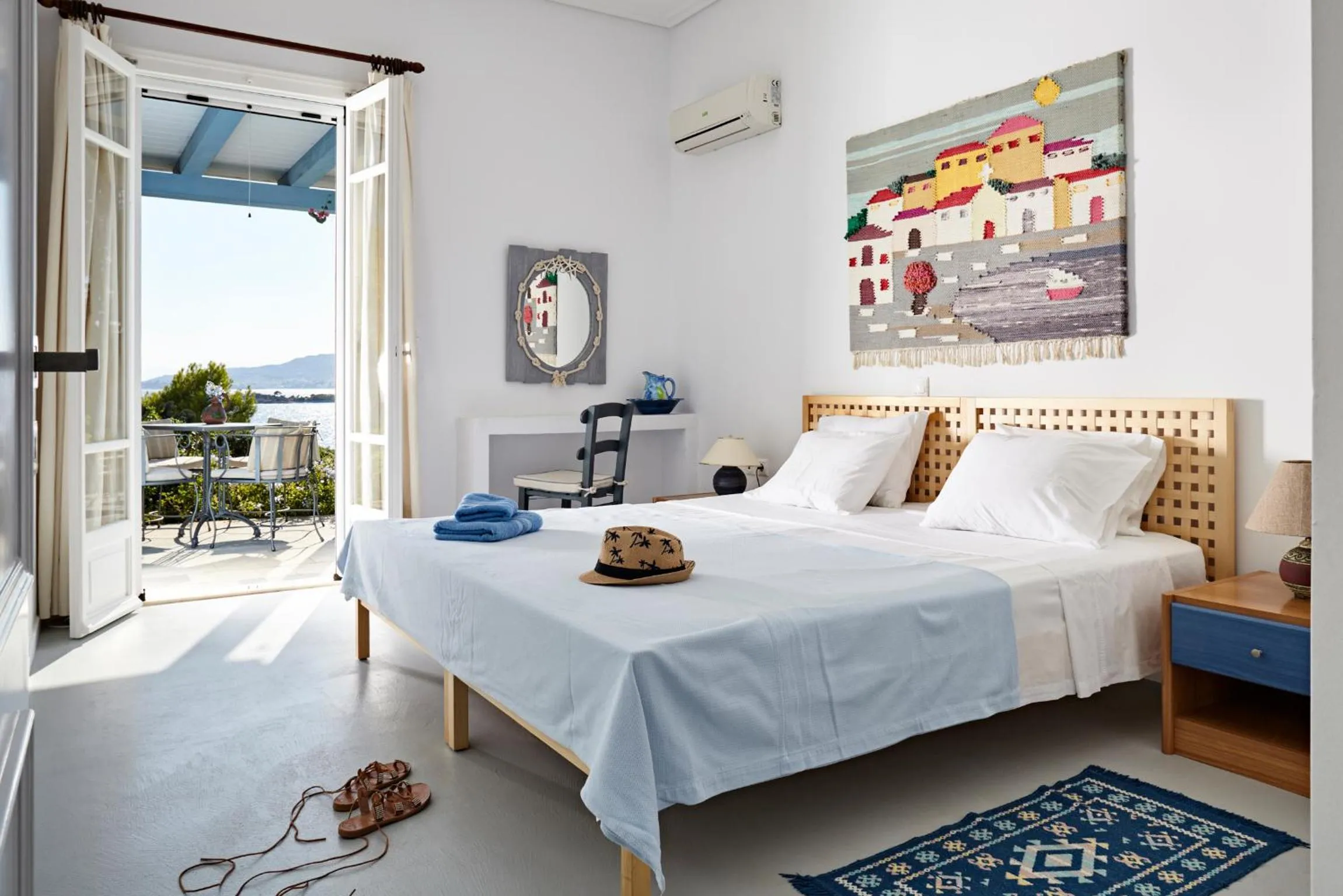 Bedroom, Bed in Villa Irini