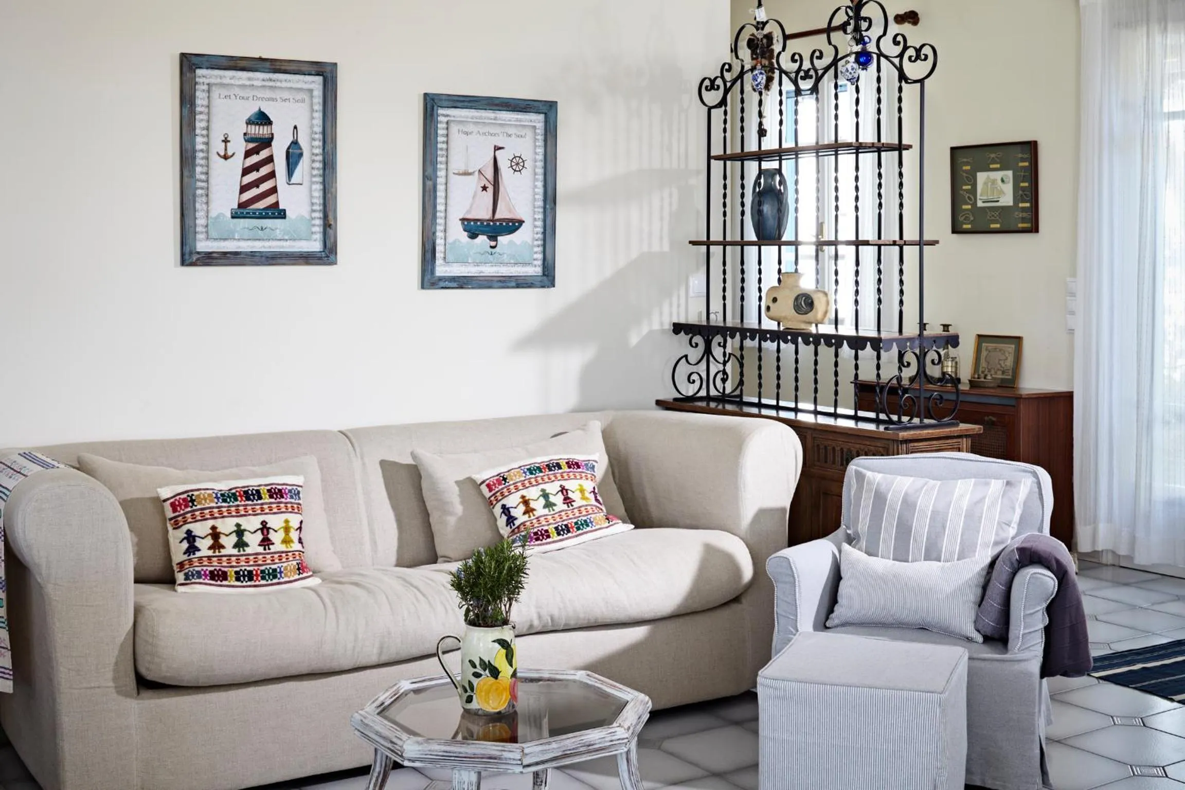 Living room in Villa Irini