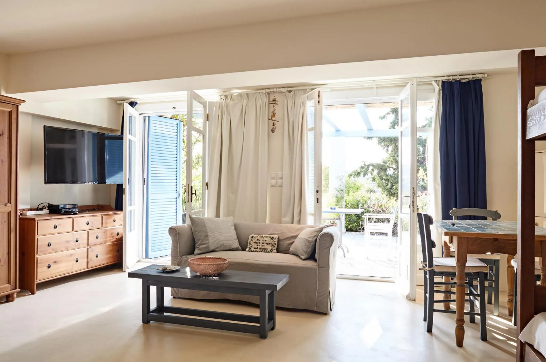 Seating area in Villa Irini