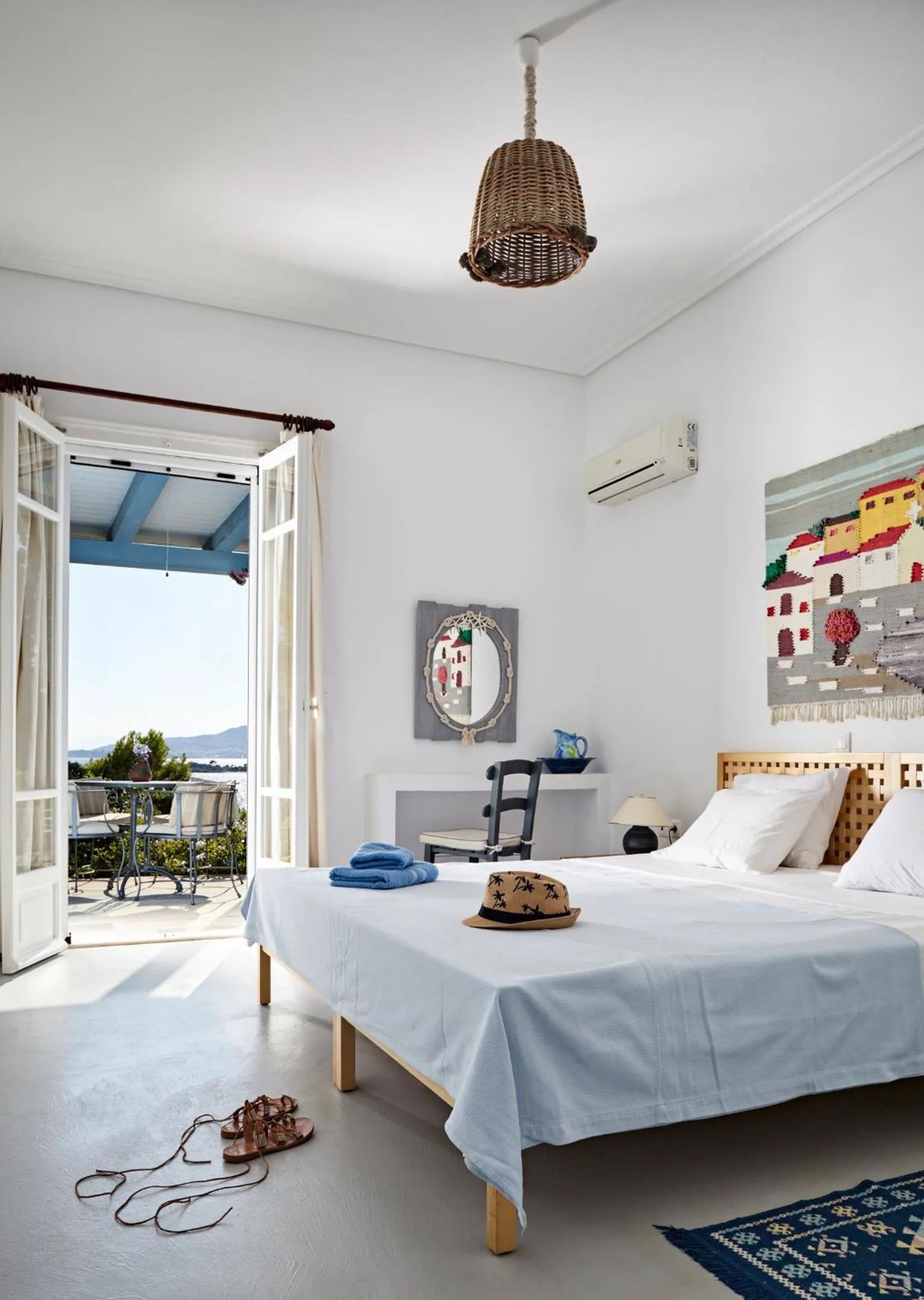 Bedroom, Bed in Villa Irini