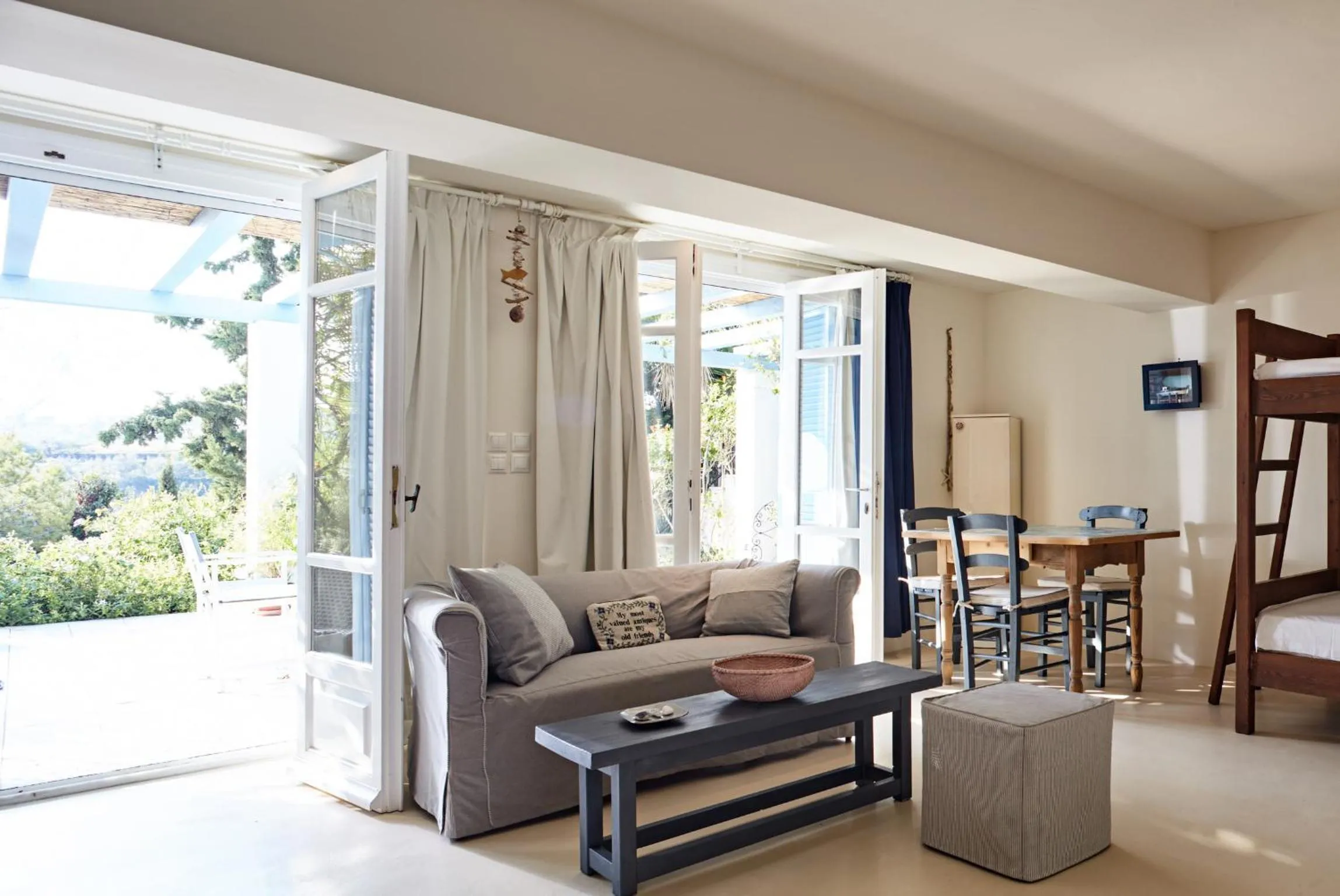 Seating area in Villa Irini