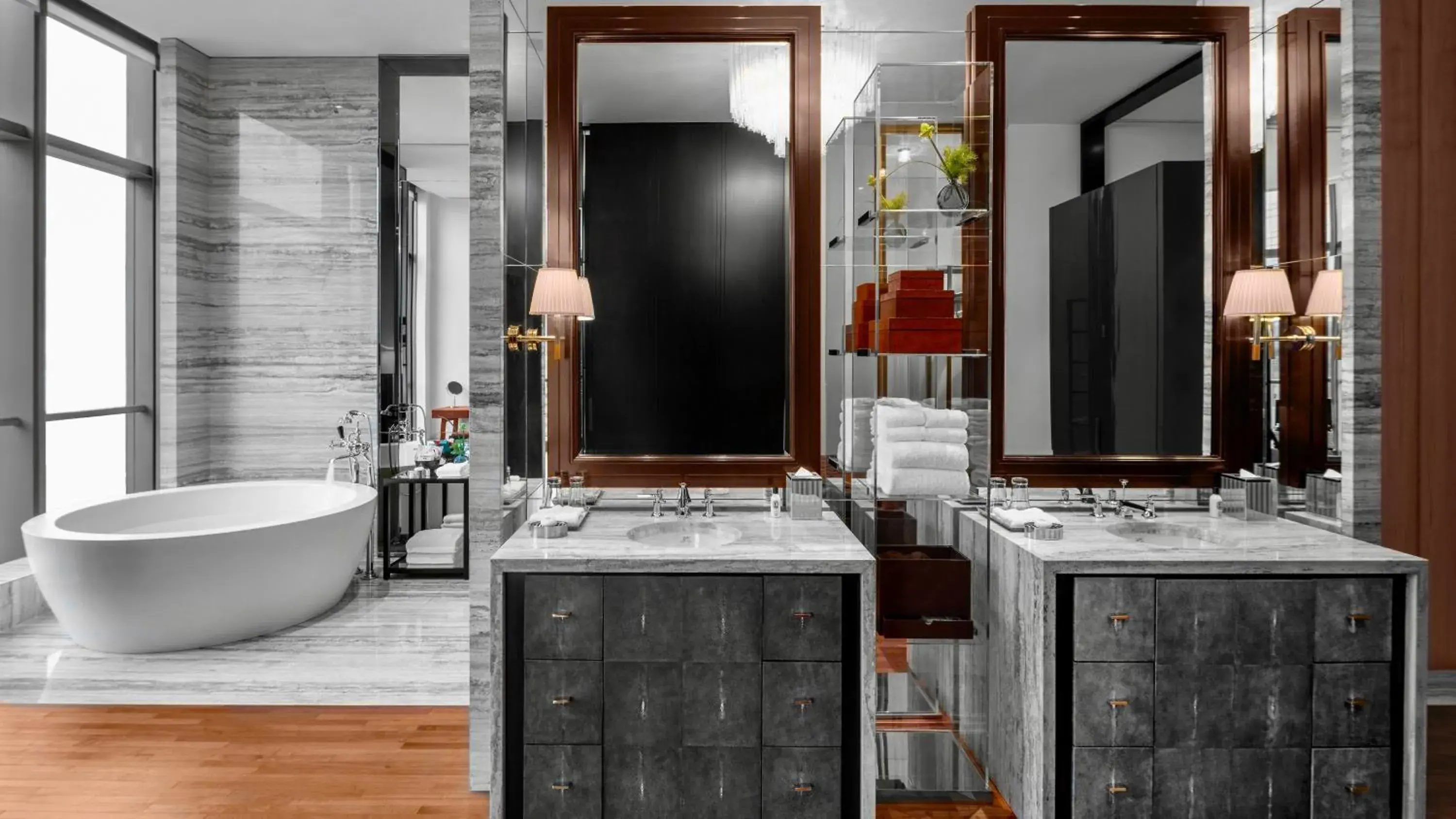 Bathroom in Mandarin Oriental, Guangzhou Bathroom in Mandarin Oriental, Guangzhou