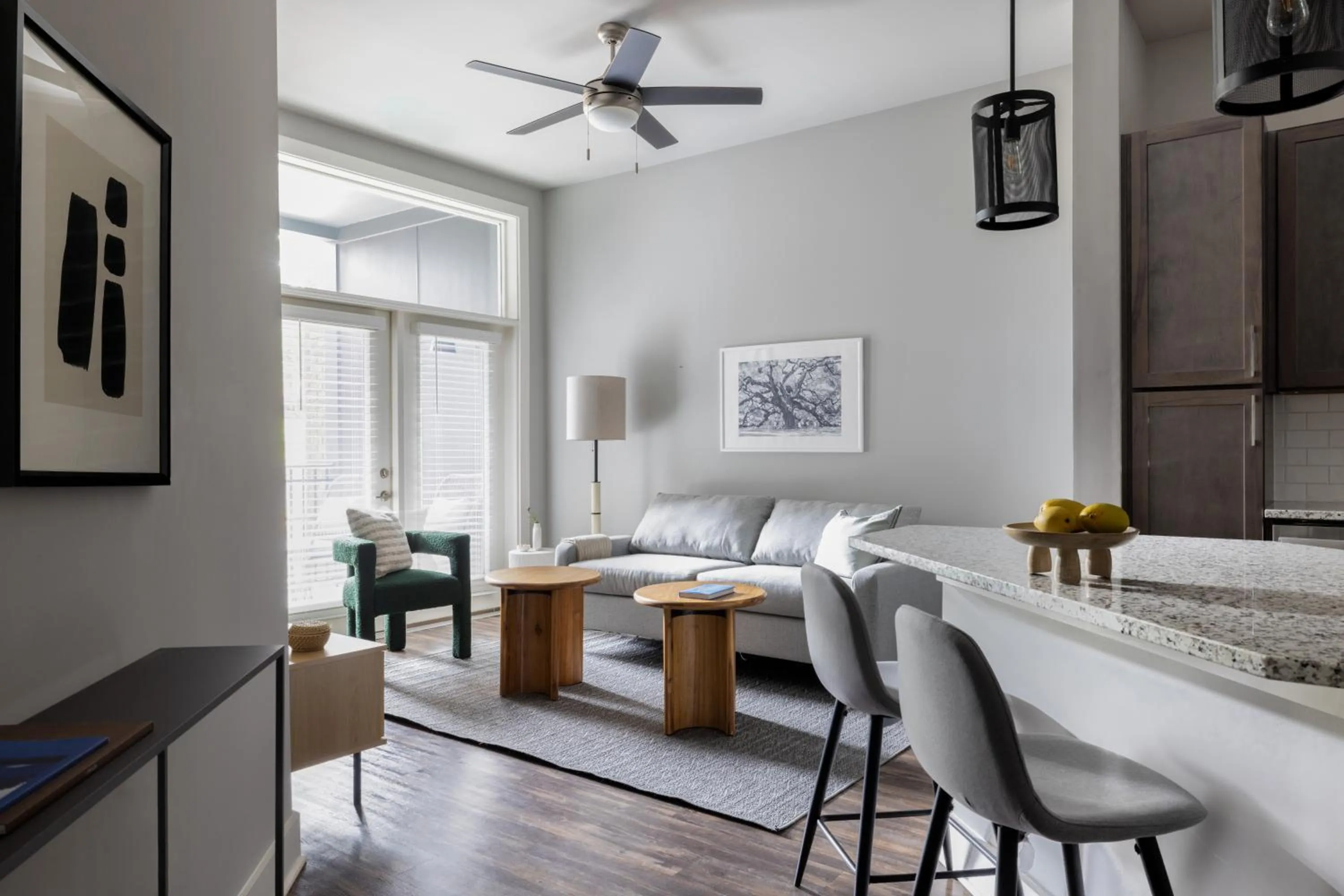 Seating area in Mint House Greenville - West End