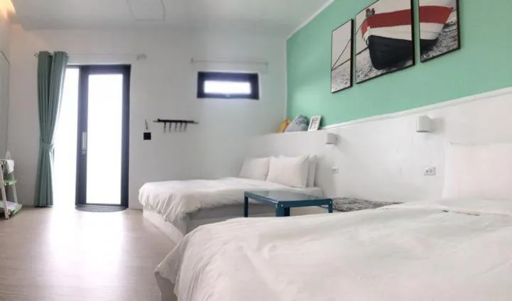 Bed in Sea Shore Hotel