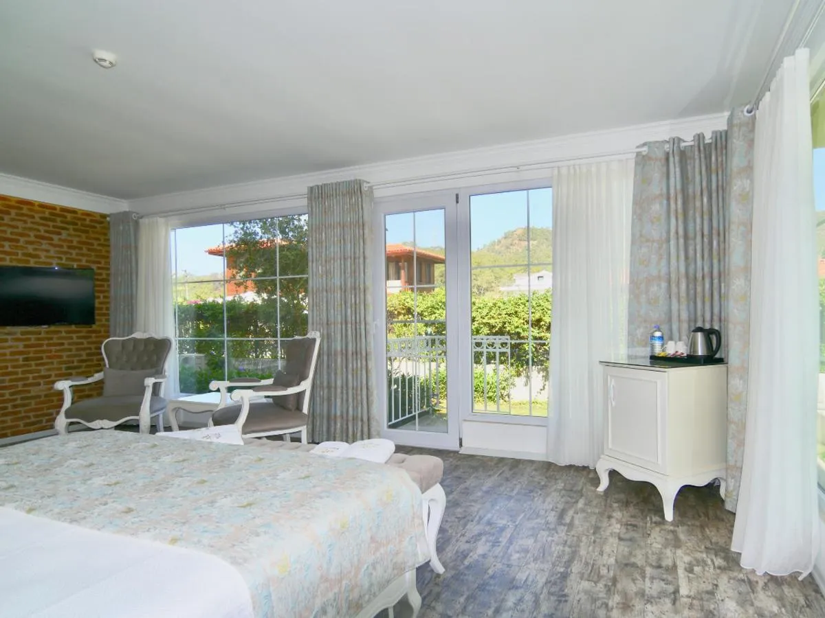 Bed in Göcek Naz Hotel