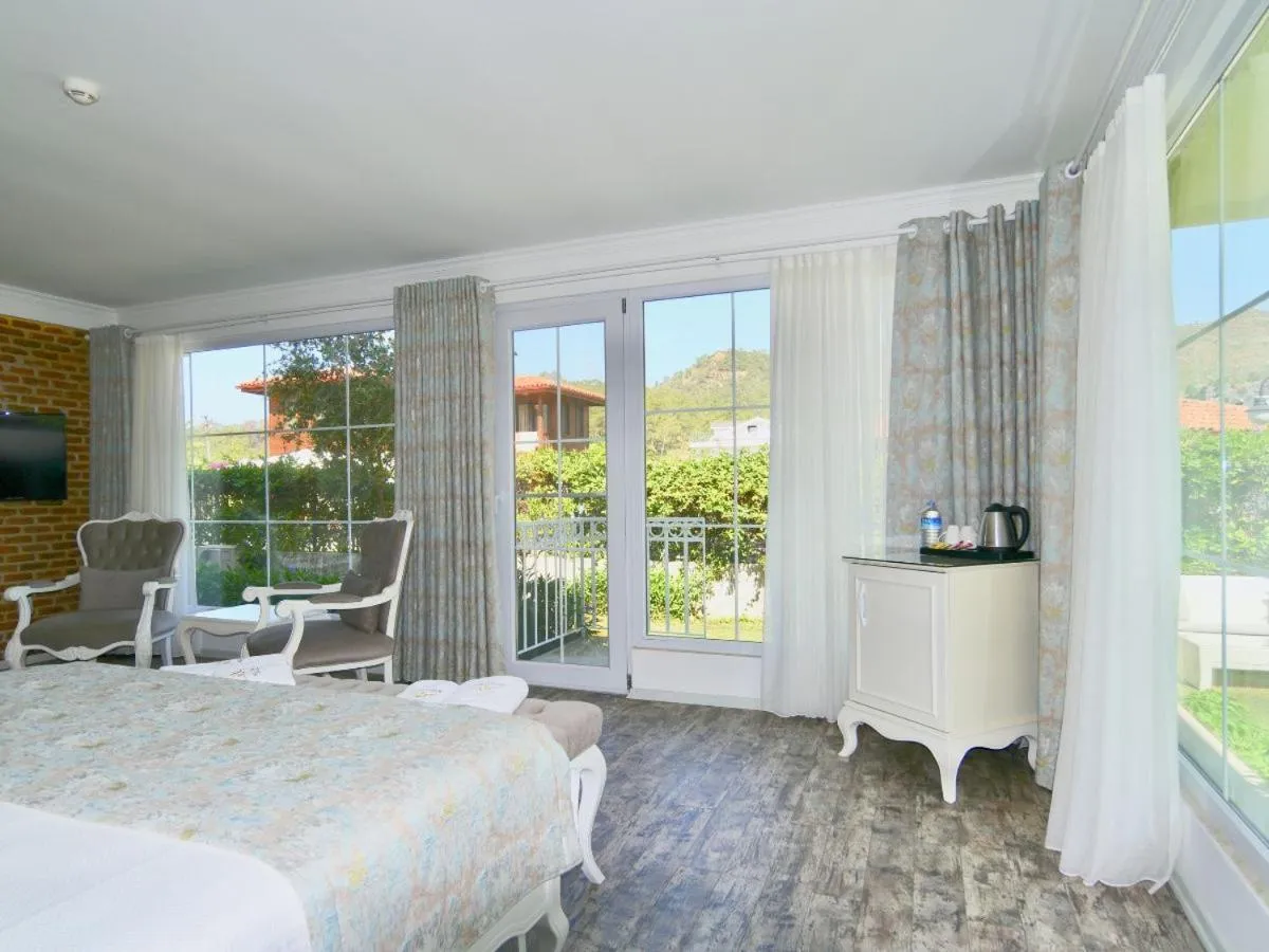 Bed in Göcek Naz Hotel