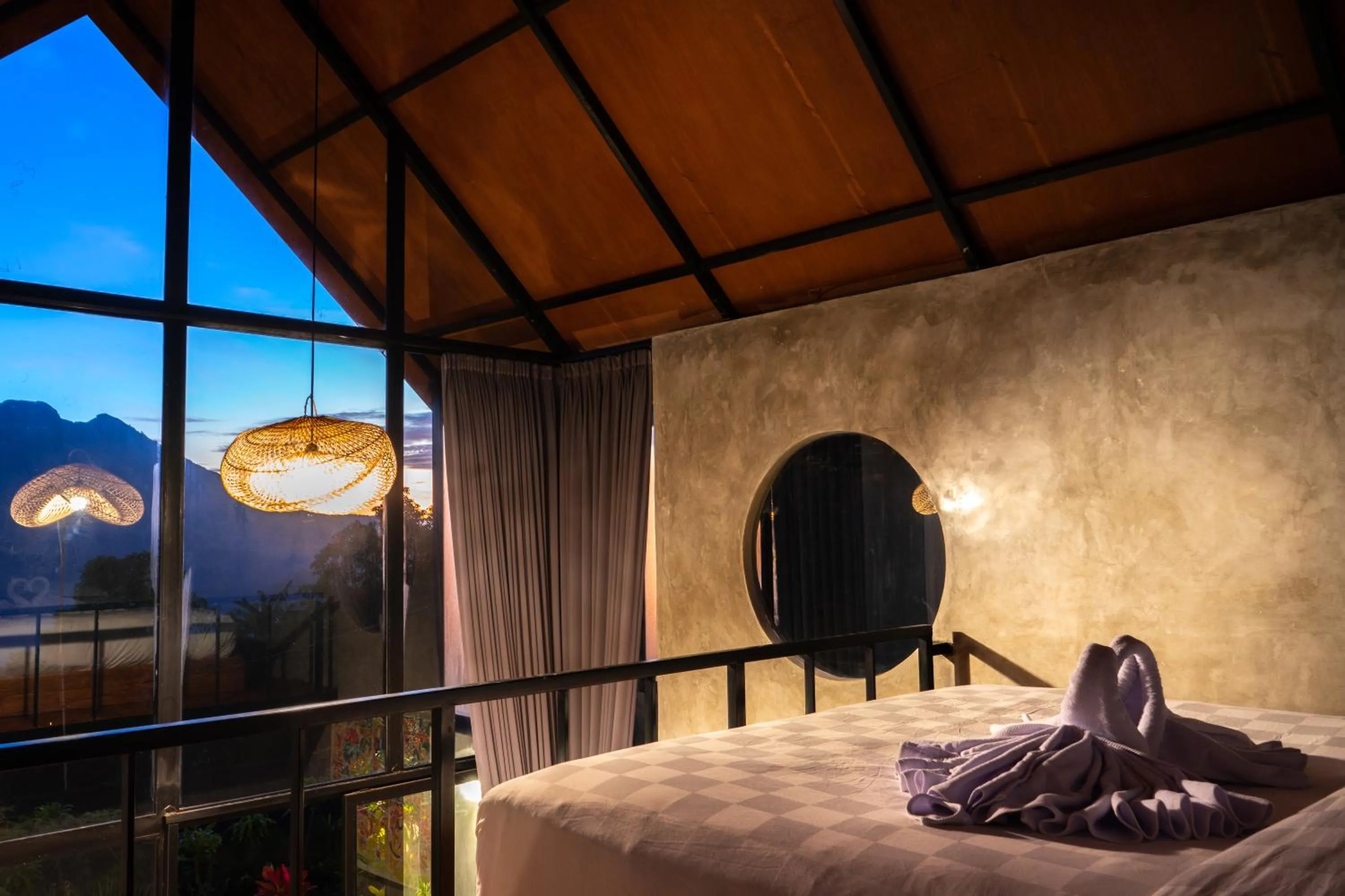 View (from property/room), Bed in Mountain Peak Kintamani
