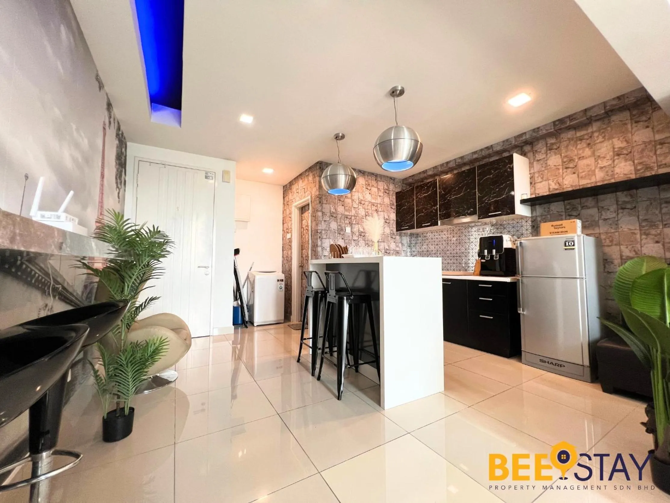 Kitchen or kitchenette in The Scott Garden Kuala Lumpur by BeeStay Management
