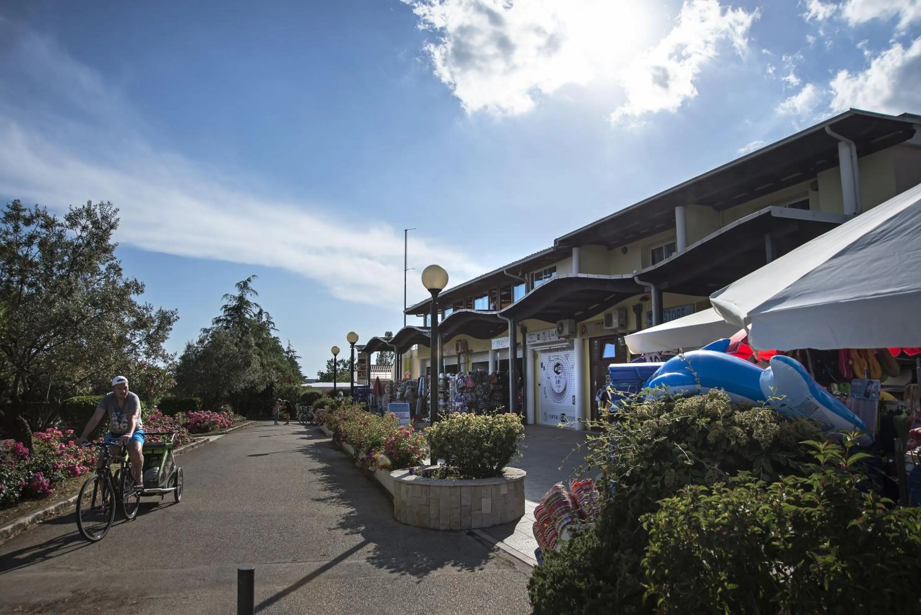 On-site shops in Holiday Centre Bi village